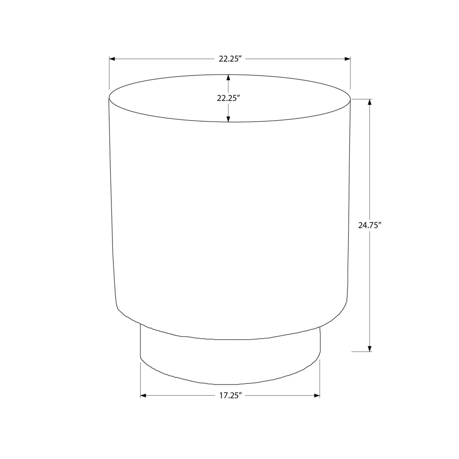 Round Accent Table, Indoor Outdoor - White - Image 4
