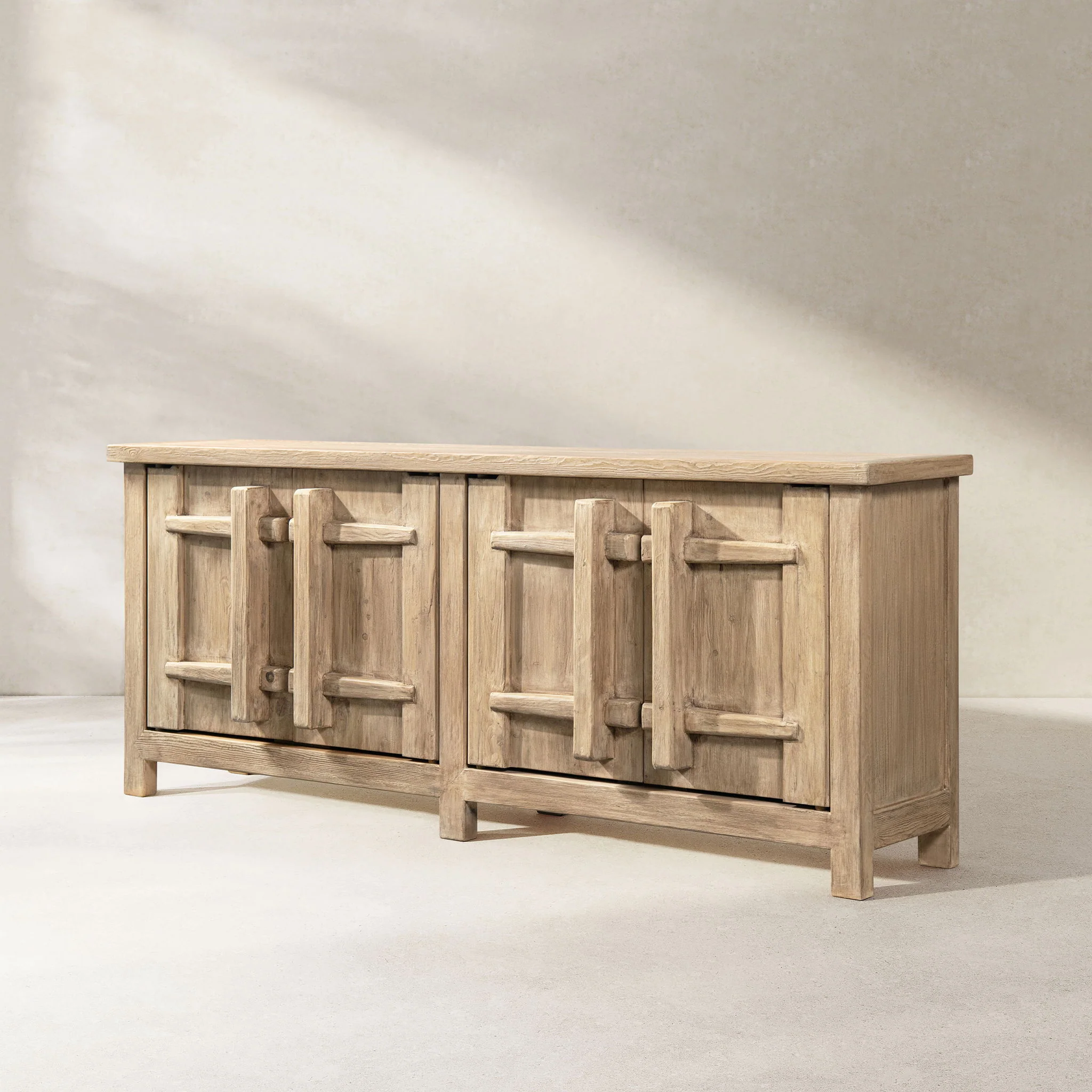 Rowan - 4 Door Sideboard Cabinet - Natural - Image 3