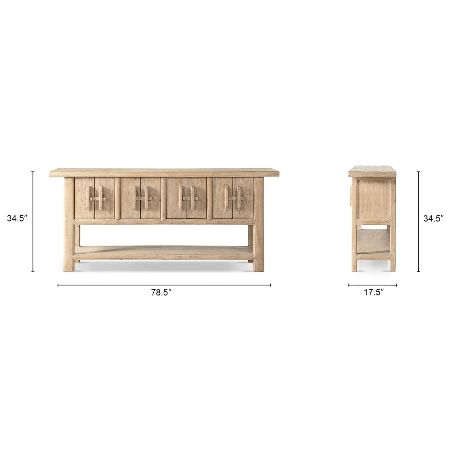 Rowan - Sideboard With Lower Shelf - Natural - Image 3