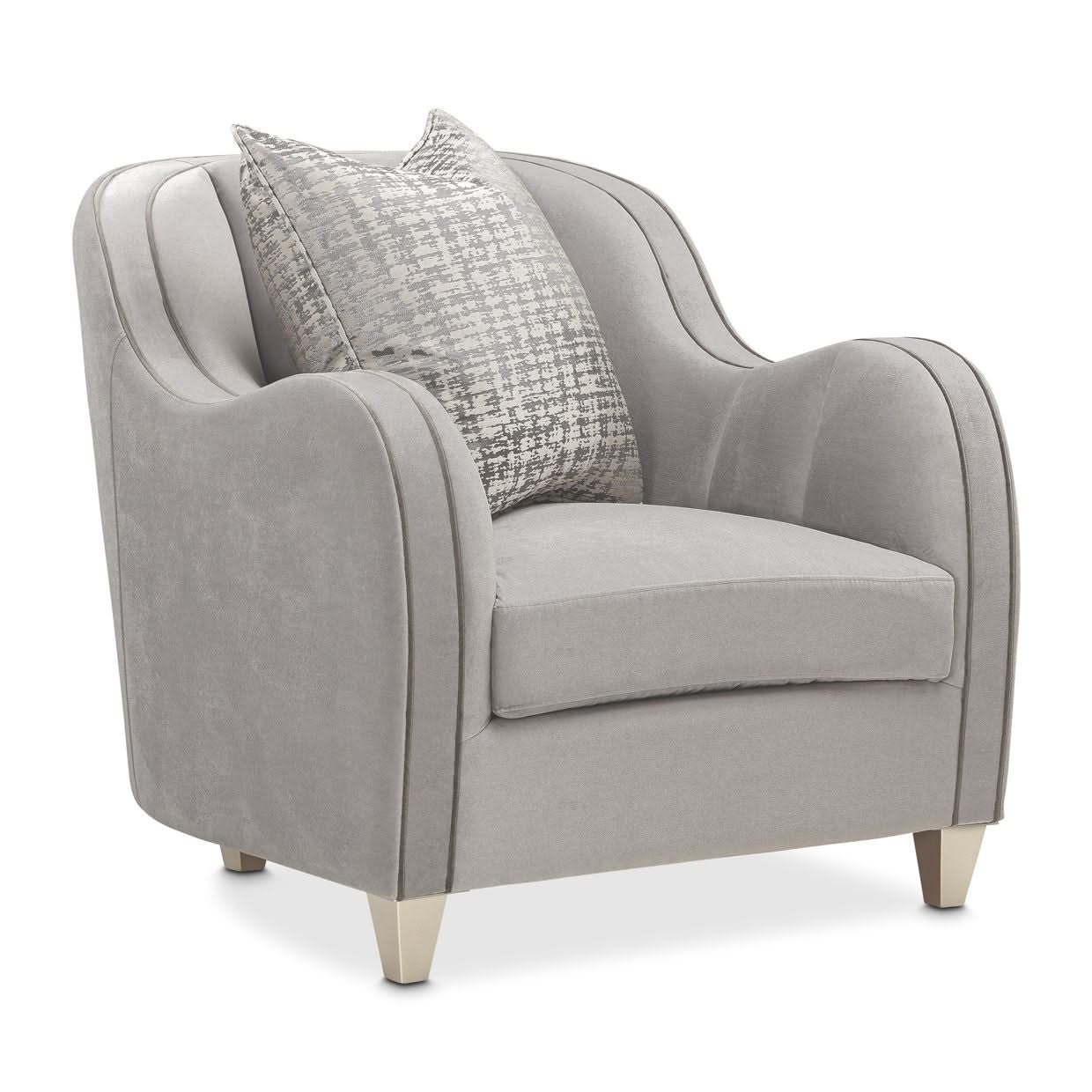 Roxbury Park - Velvet Matching Chair - Steel / Slate - Image 3