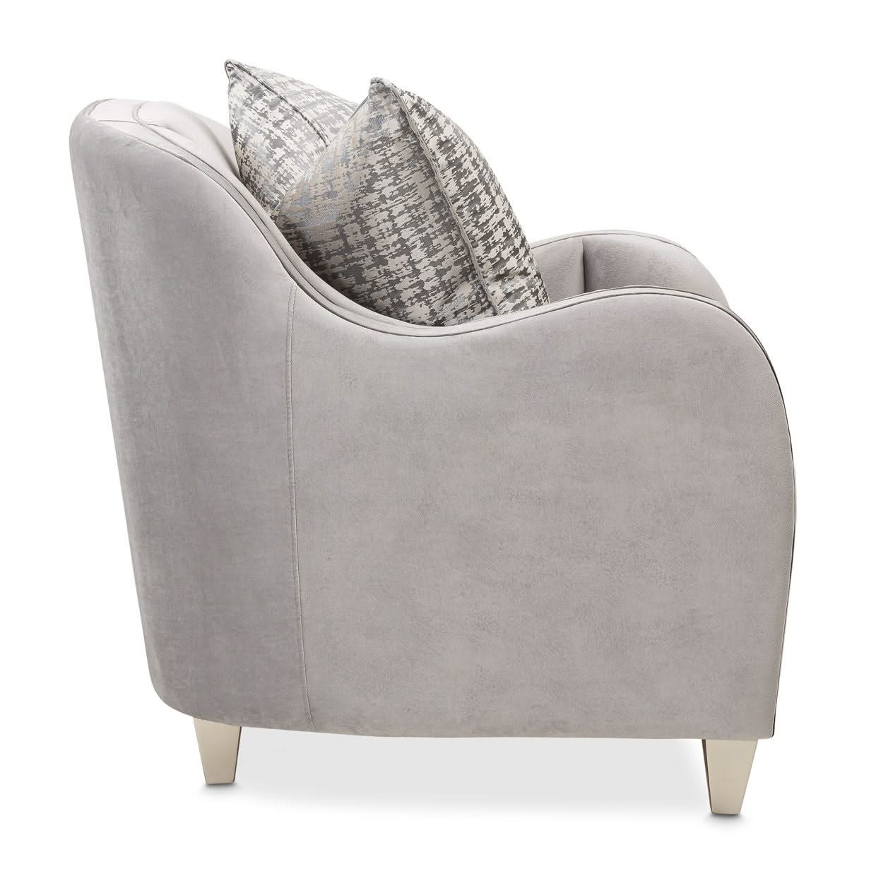 Roxbury Park - Velvet Matching Chair - Steel / Slate - Image 4