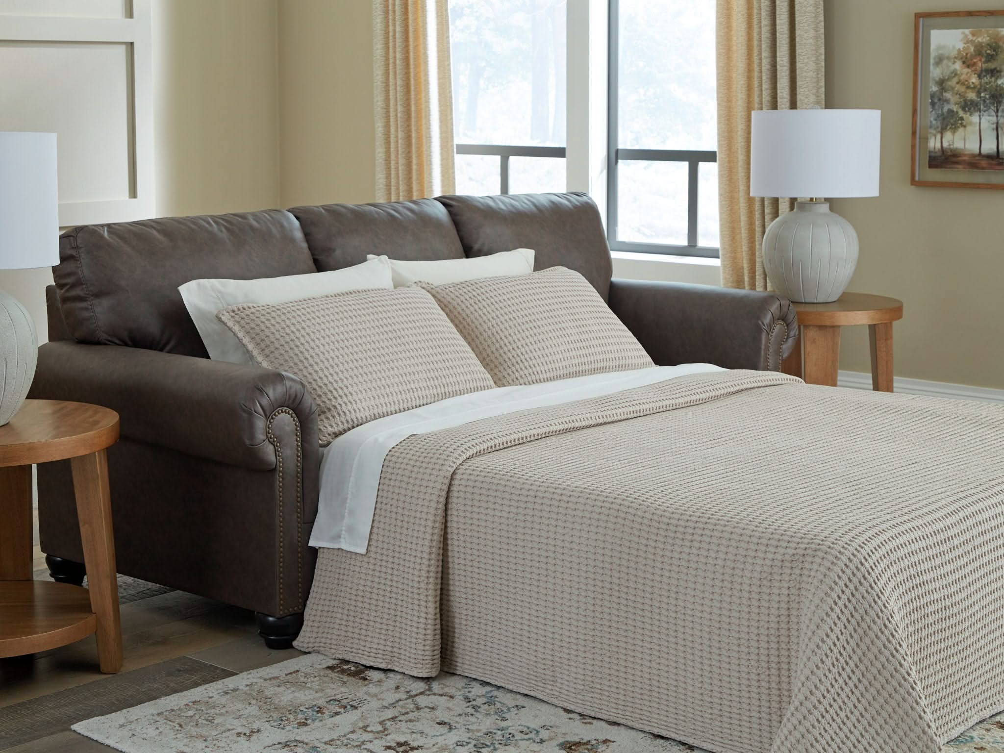 Roxmere - Queen Sofa Sleeper - Umber - Image 2