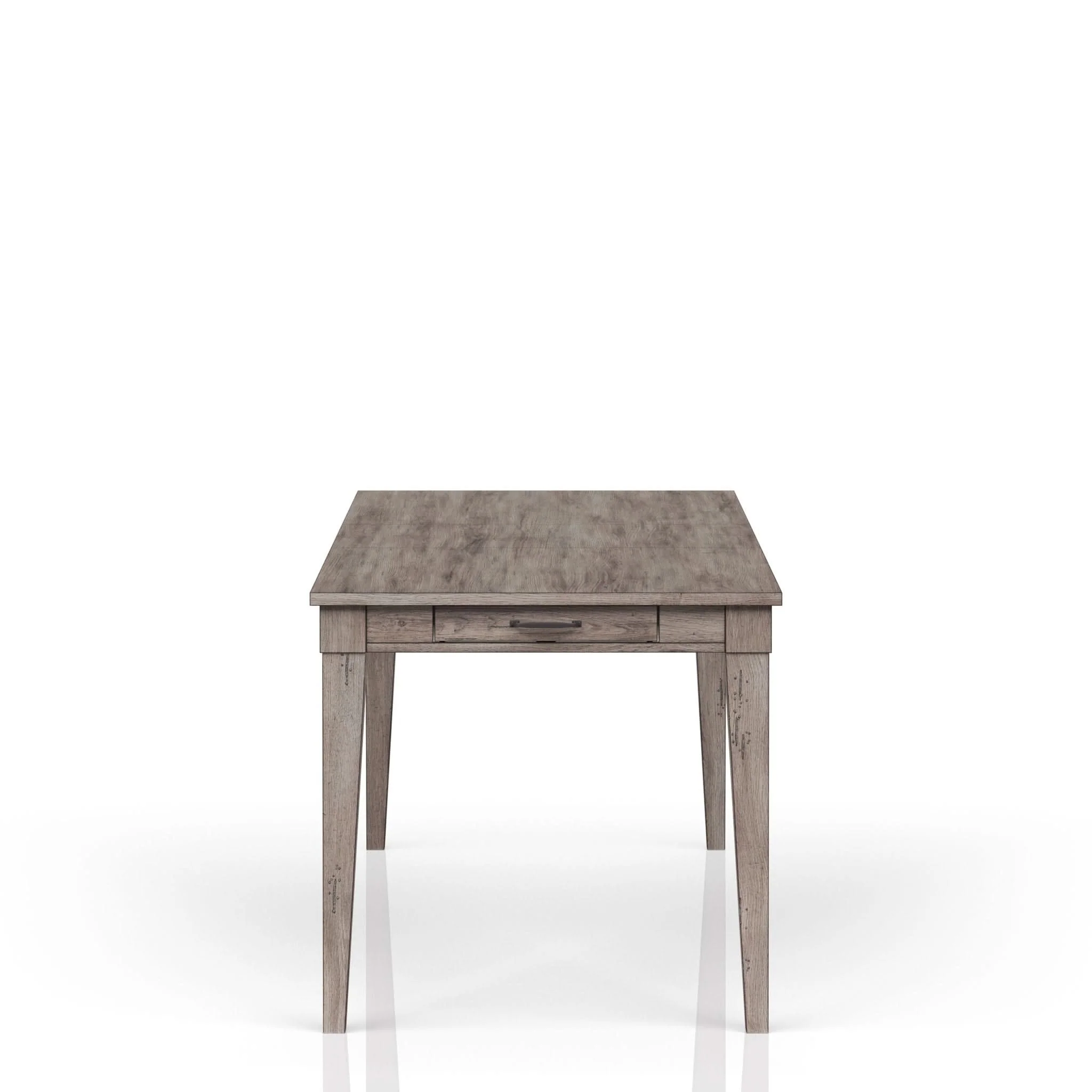 Rustic Dining Table 2 Storage Drawers And Leaf - Gray - Image 4