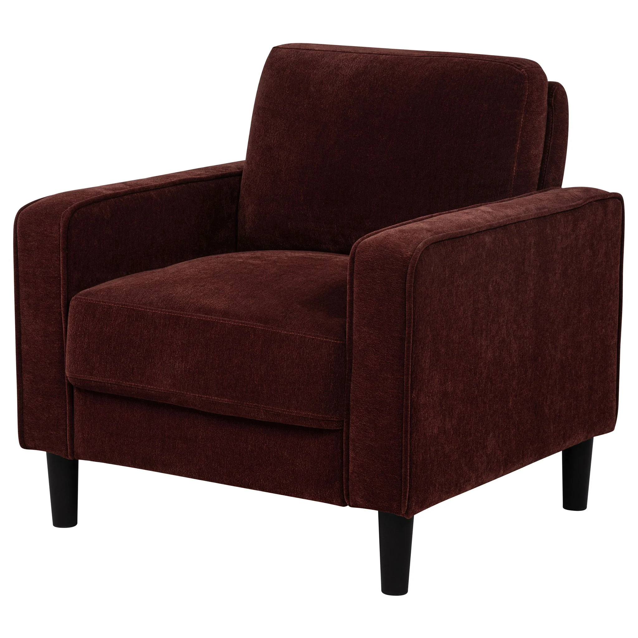 Ruth Fabric Upholstered Track Arm Accent Chair Rust Red - Image 3