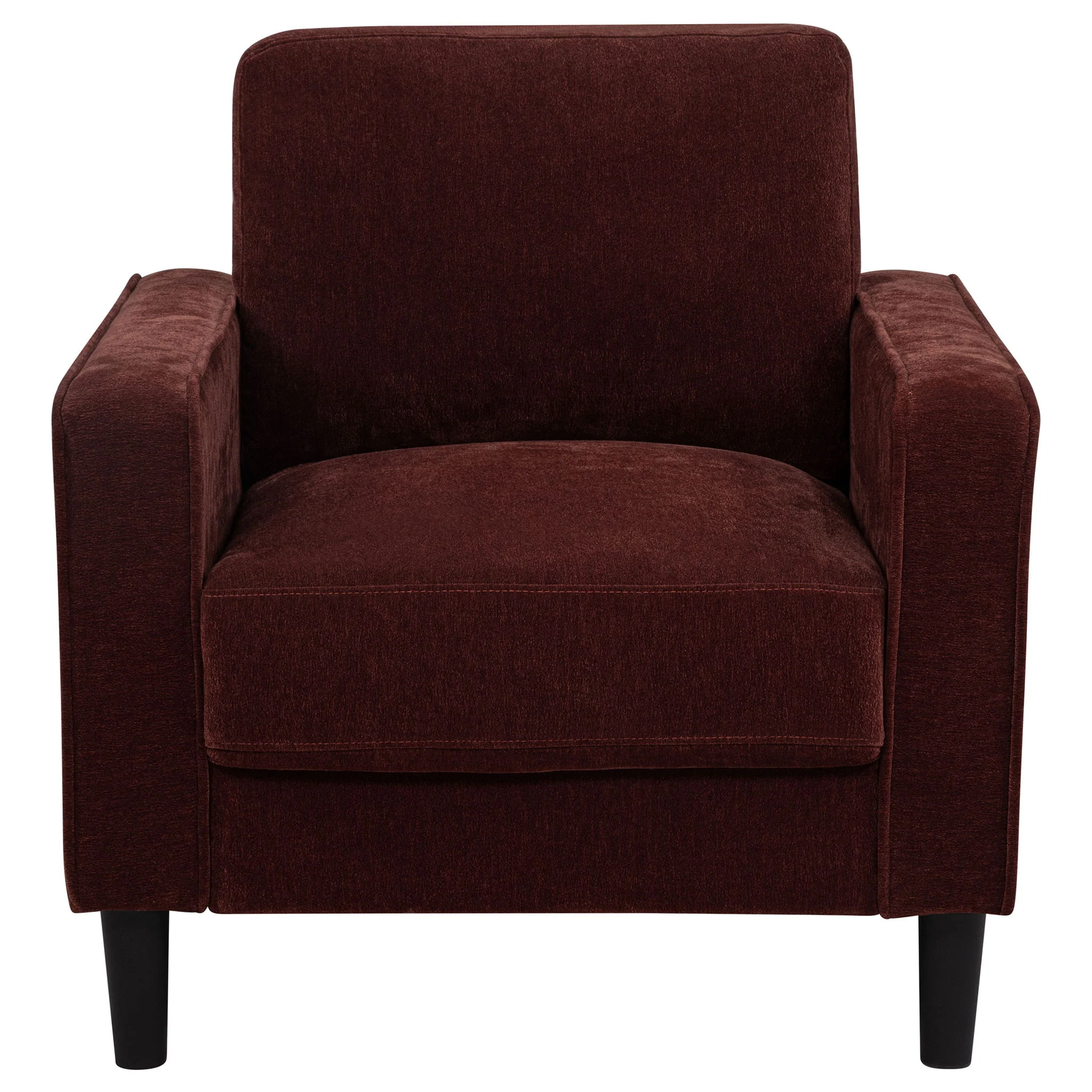 Ruth Fabric Upholstered Track Arm Accent Chair Rust Red - Image 4
