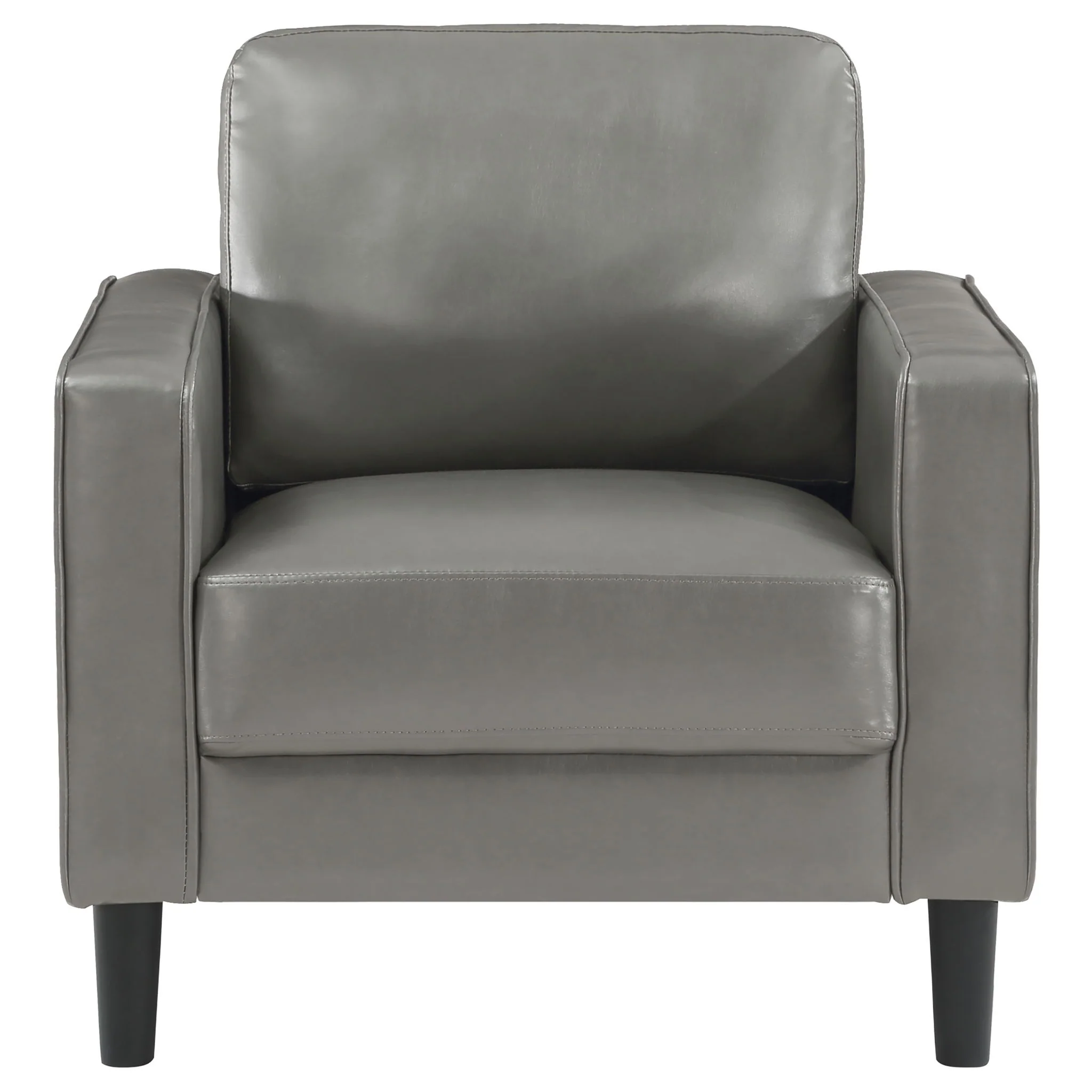 Ruth Upholstered Track Arm Accent Chair Grey - Image 2
