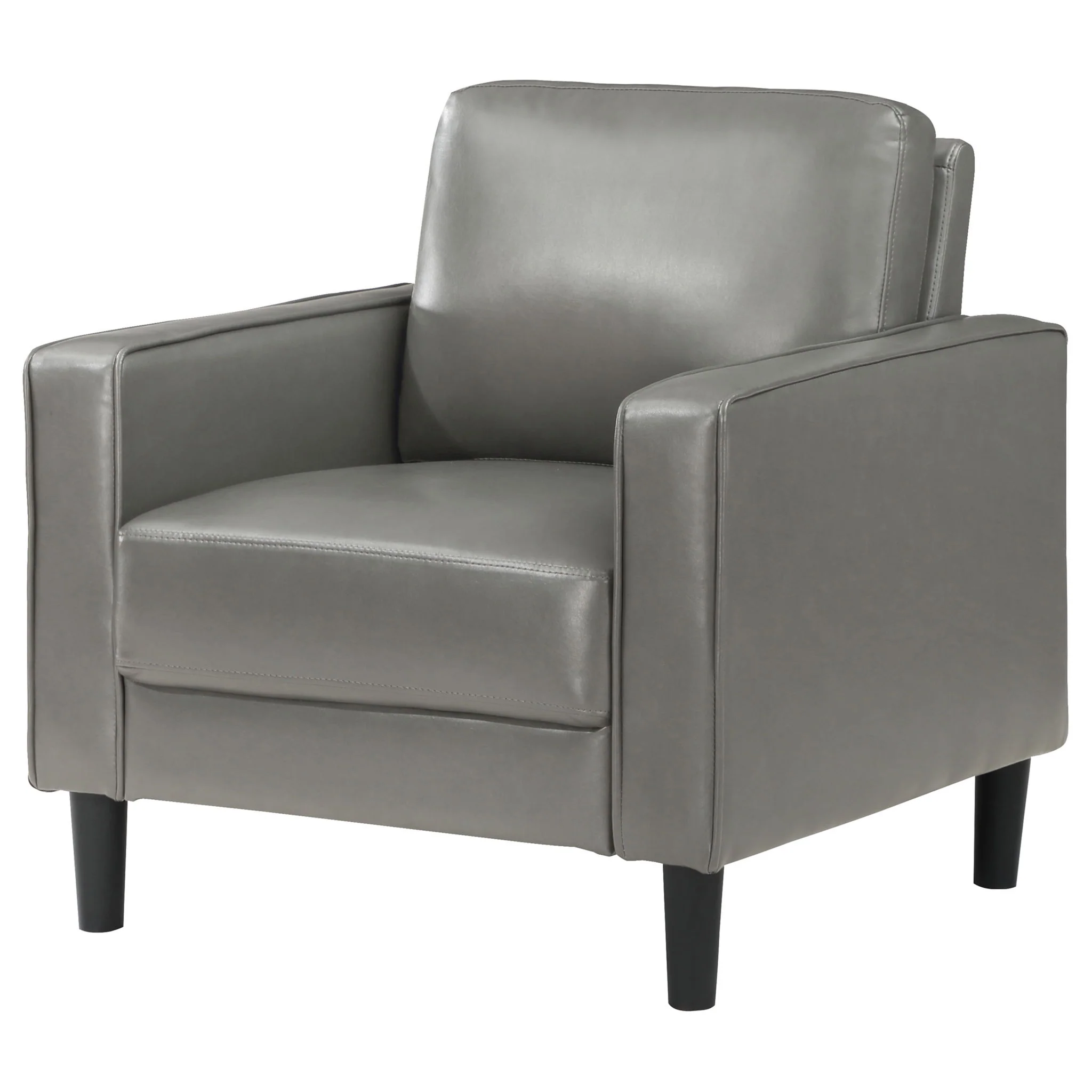 Ruth Upholstered Track Arm Accent Chair Grey - Image 4