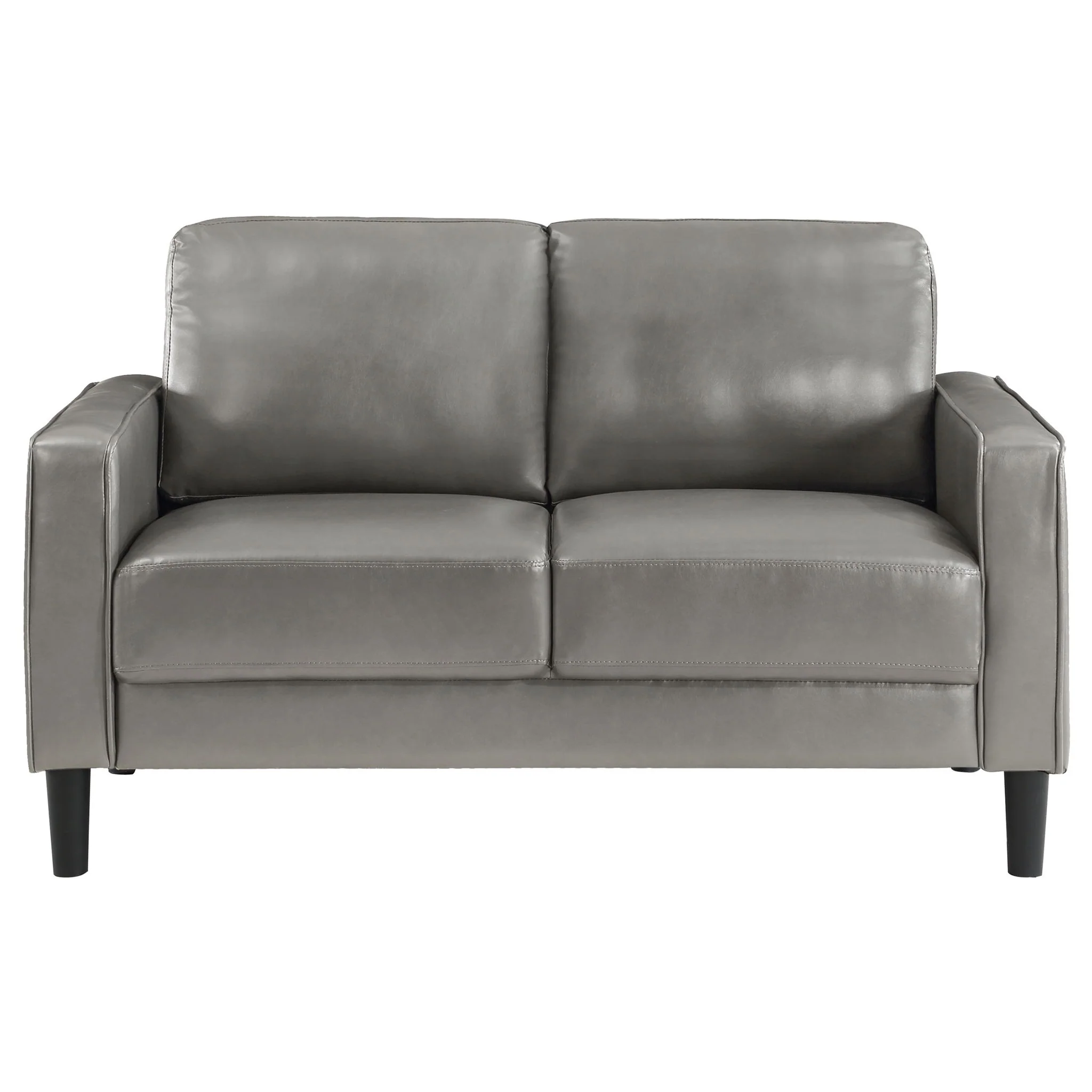 Ruth Upholstered Track Arm Loveseat Grey - Image 3