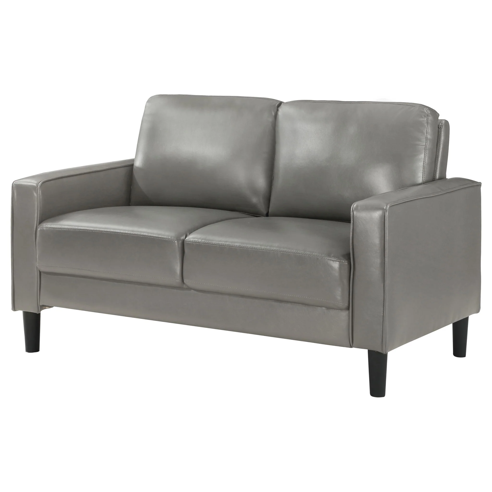 Ruth Upholstered Track Arm Loveseat Grey - Image 4