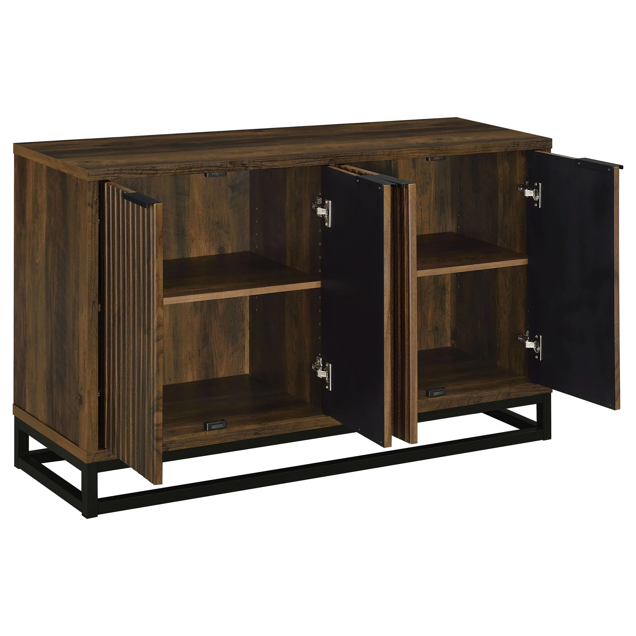 Ryatt 4-door Engineered Wood Accent Cabinet Dark Pine - Image 4