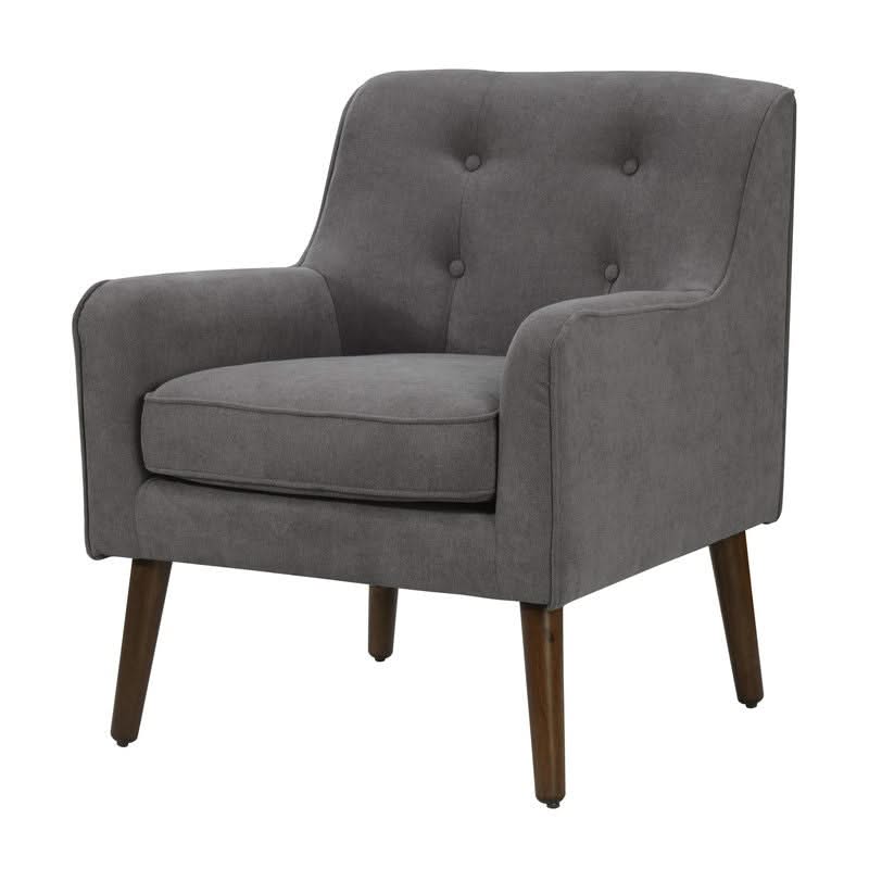 Ryder - Mid Century Modern Woven Fabric Tufted Armchair - Image 6