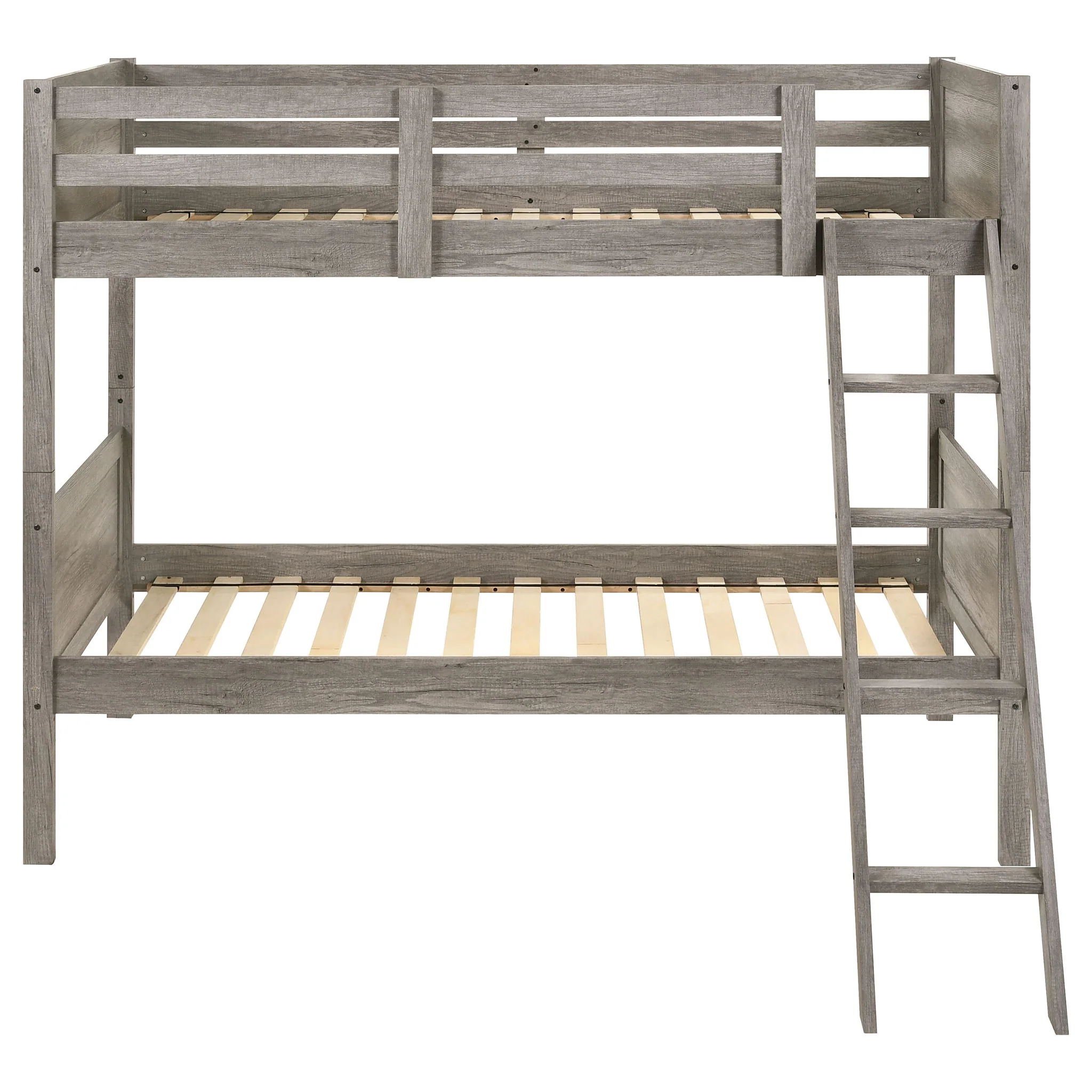 Ryder Wood Twin Over Twin Bunk Bed Weathered Taupe - Image 4