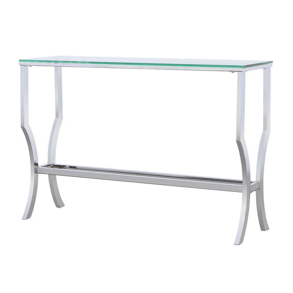 Saide Rectangular Glass Top Entryway Console Table Chrome - Image 4
