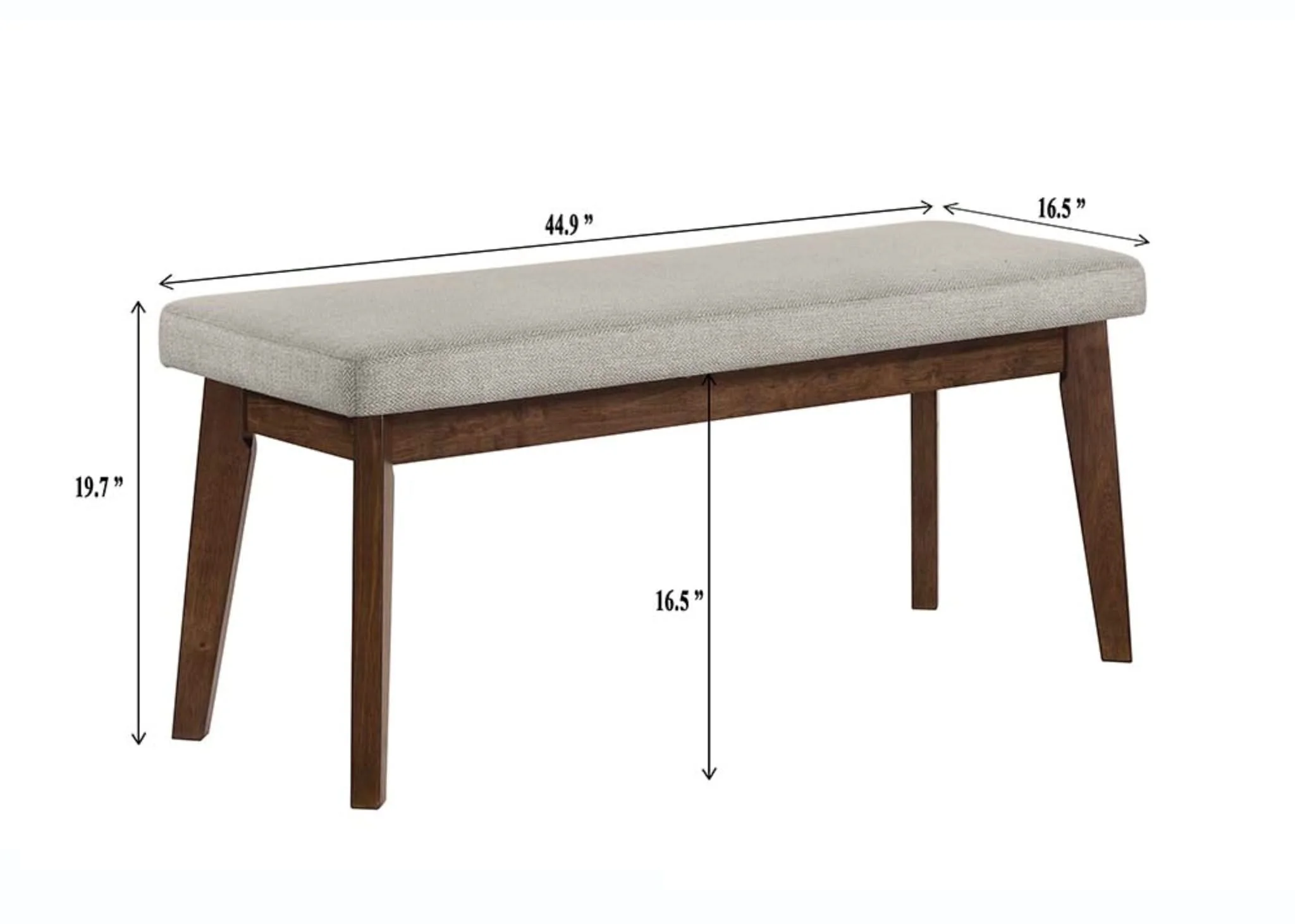 Salerno - Bench - Gray / Brown - Image 4