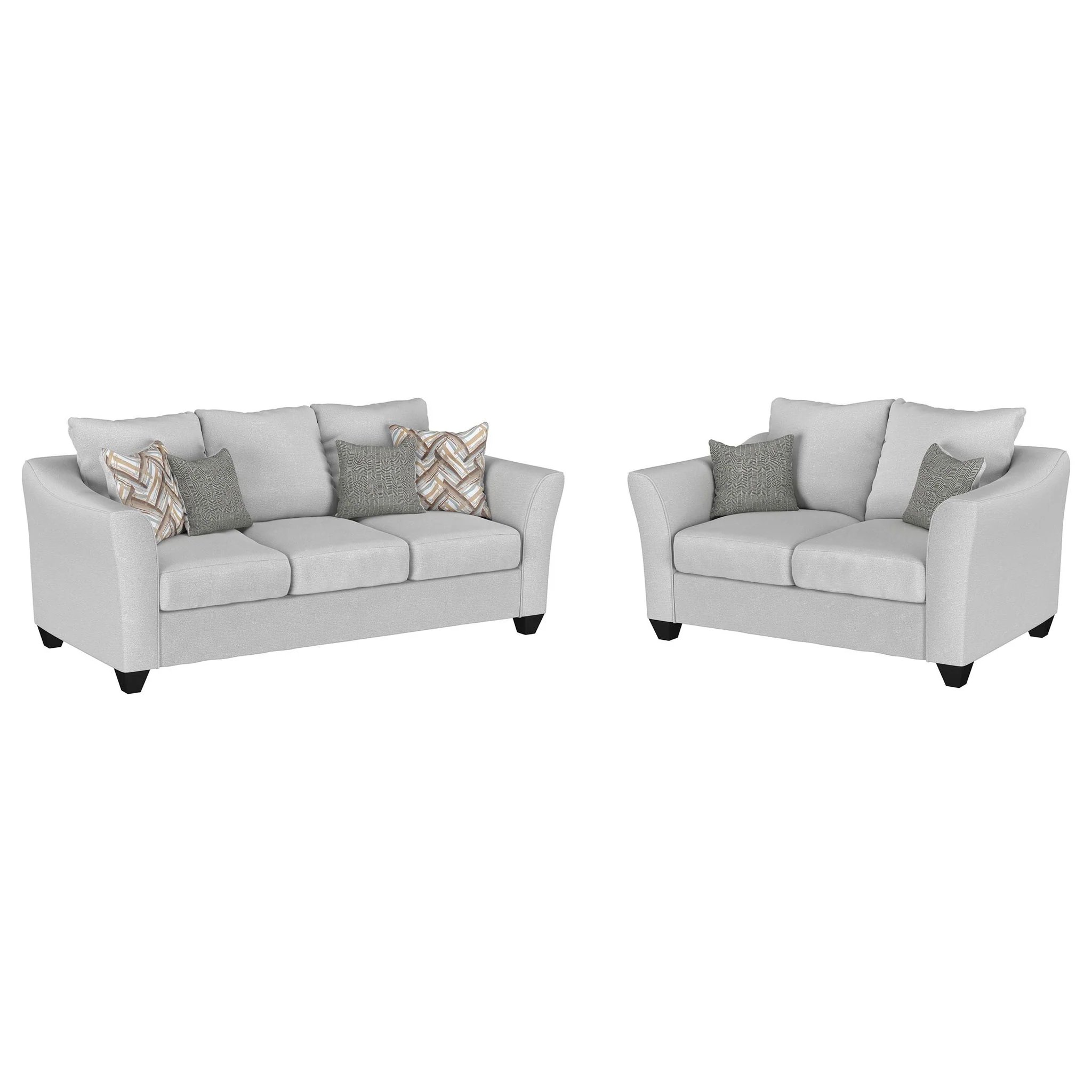 Salizar 2-piece Upholstered Flared Arm Sofa Set Sand - Image 2
