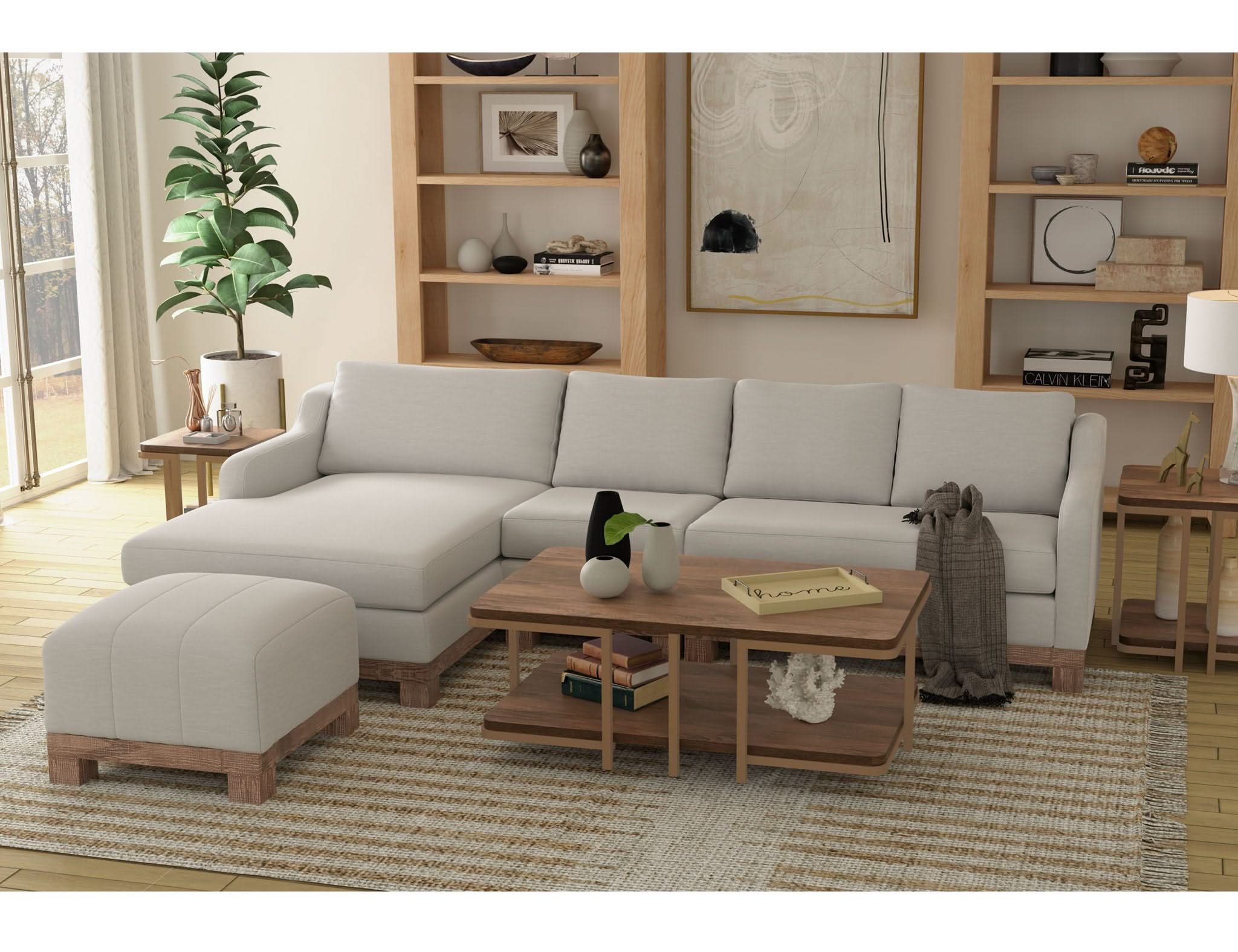 Samba - Armless Chair - Ecru Beige - Image 3