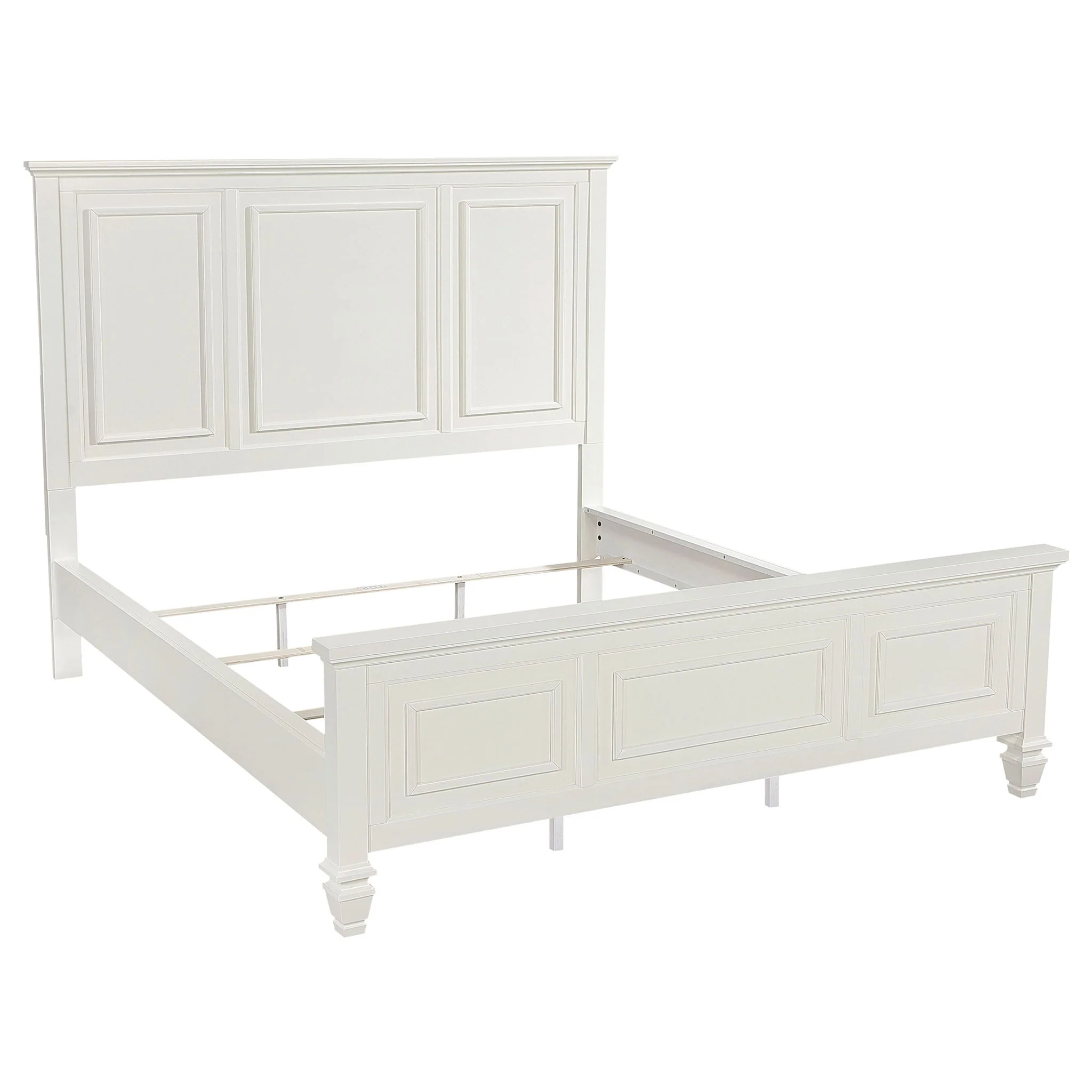 Sandy Beach 4-piece California King Bedroom Set Cream White - Image 4