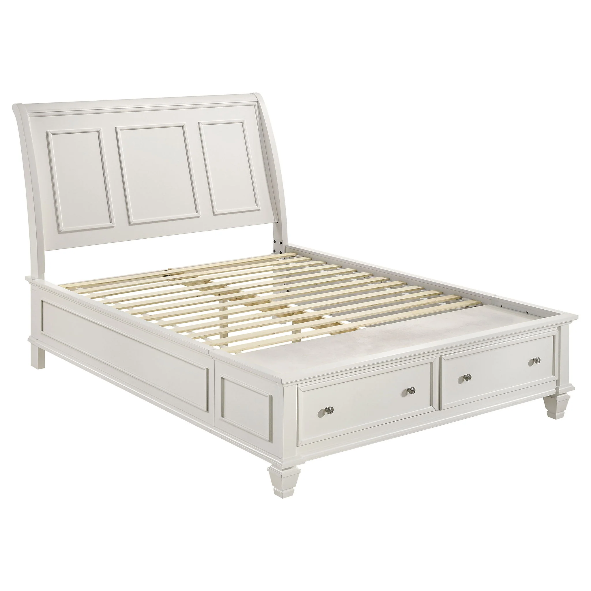 Sandy Beach 4-piece Queen Bedroom Set Cream White - Image 2