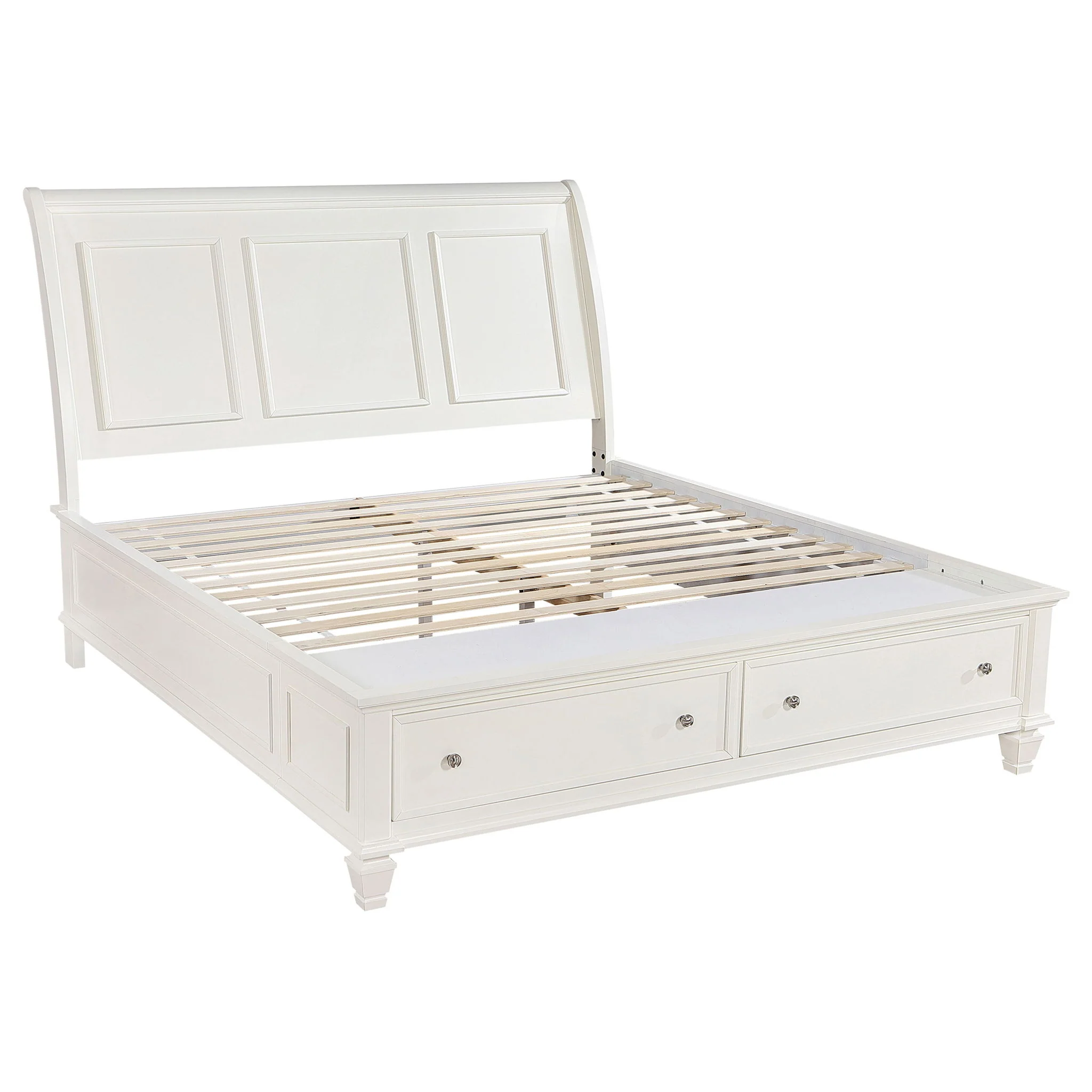 Sandy Beach 5-piece Eastern King Bedroom Set Cream White - Image 4