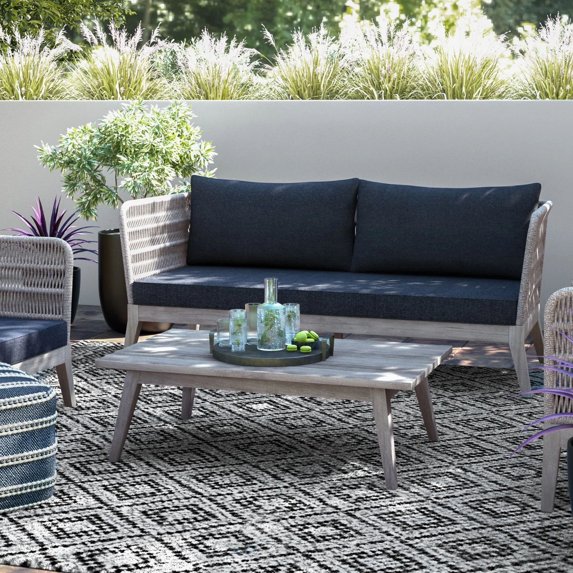 Santiago - Outdoor Sofa - Slate Gray - Image 4