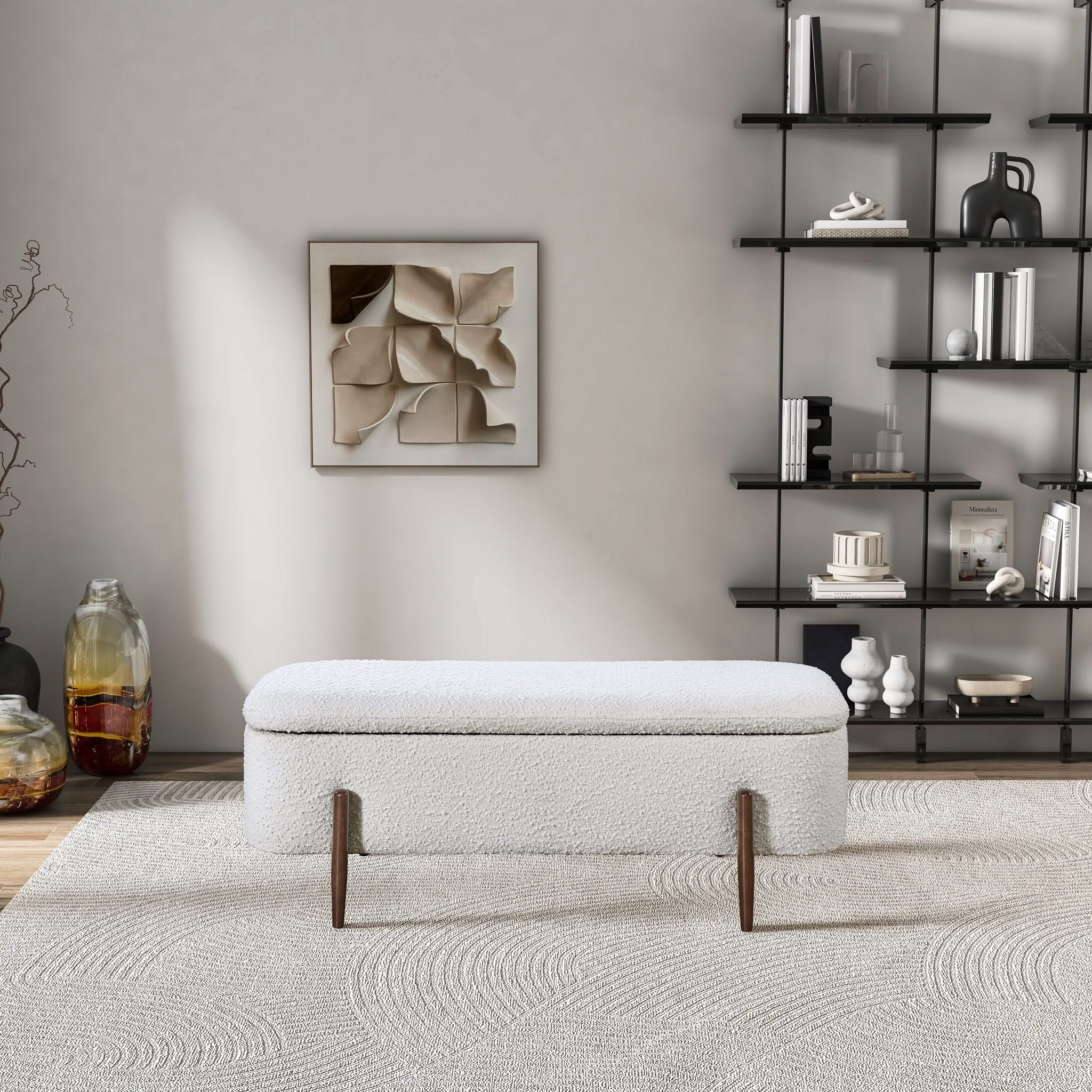 Sarna - Storage Bench - Ivory - Image 2