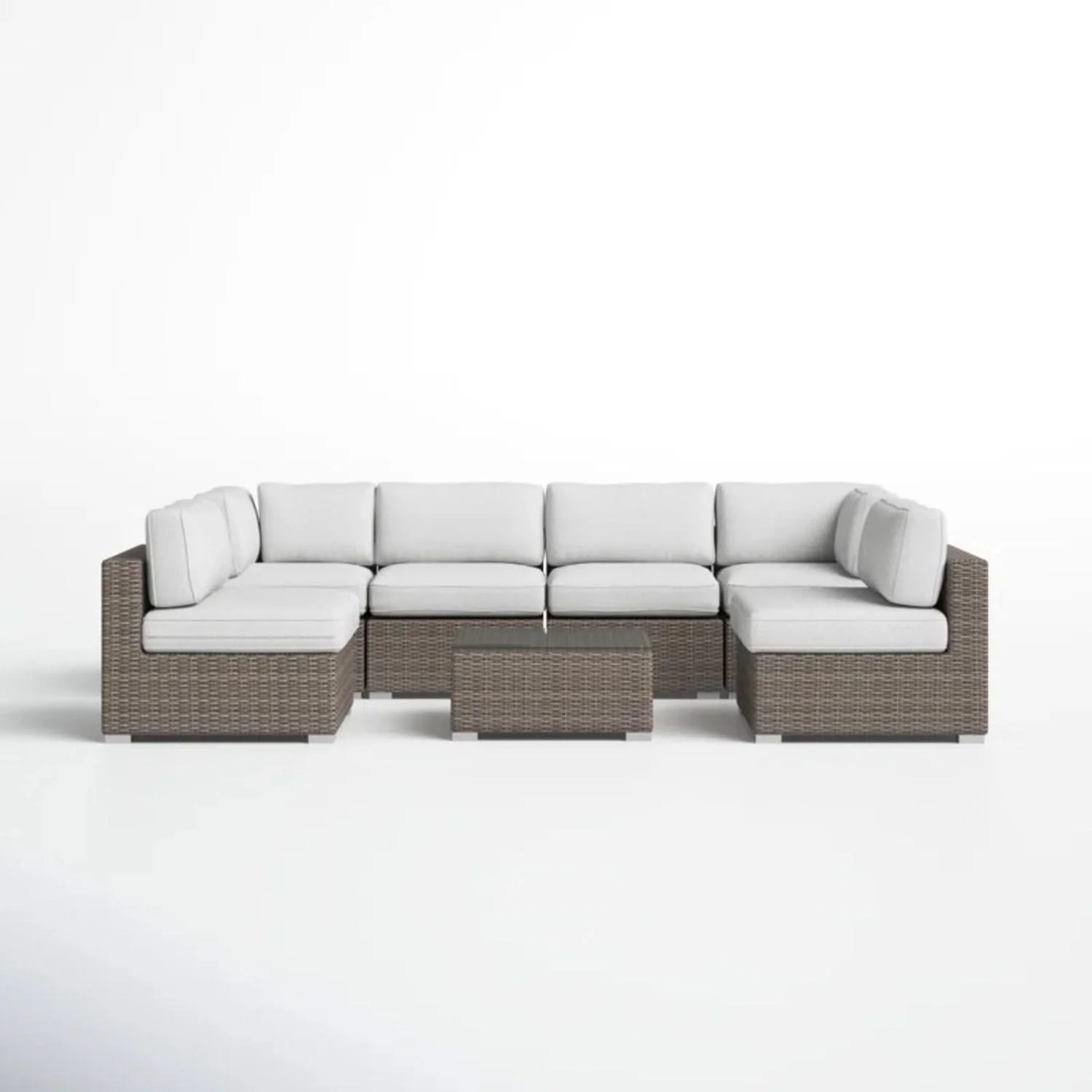Seating Set With Cushions Handcrafted Wicker Design - Image 18