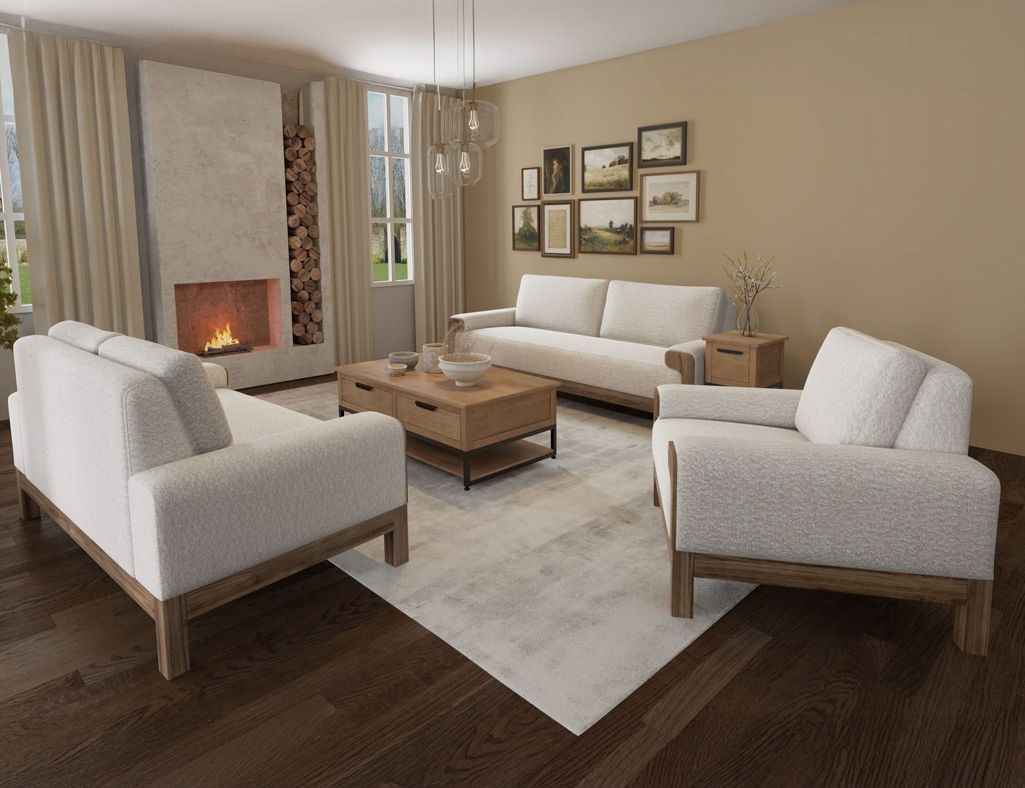 Sedona - Arm Chair - Light Cream - Image 2