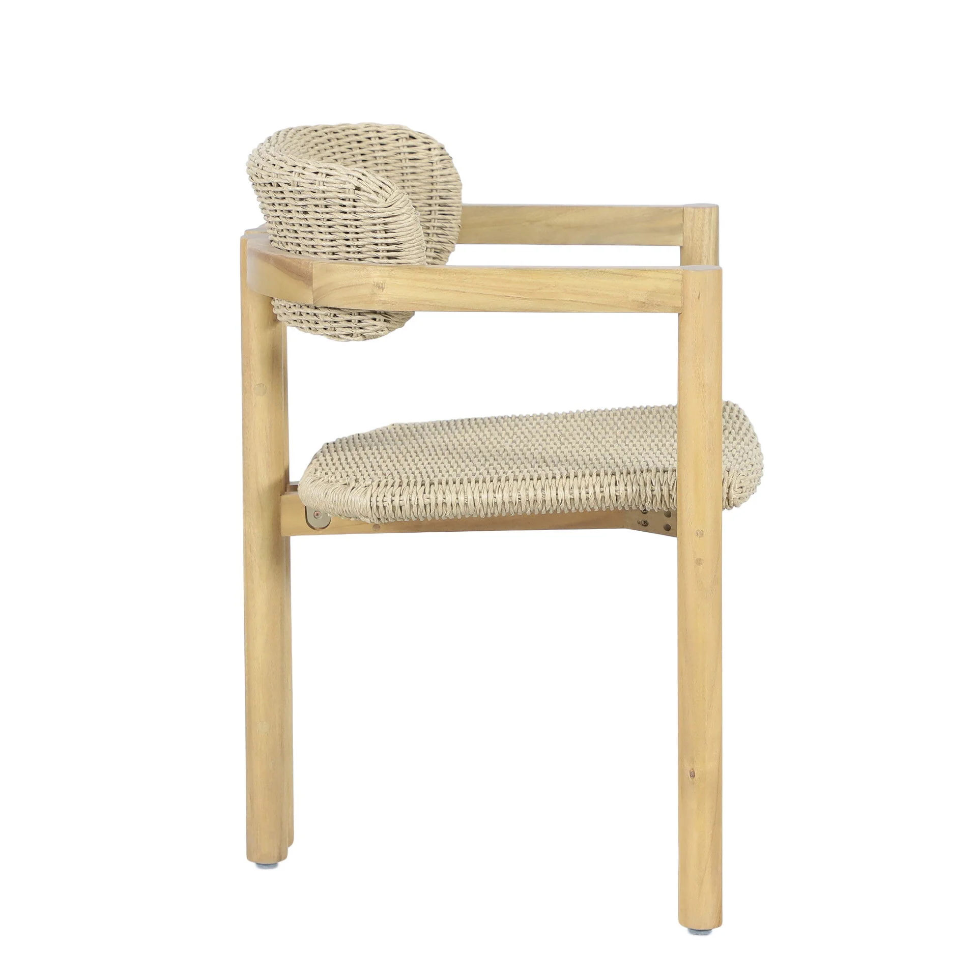 Sedona - Wood And Wicker Patio Dining Chair (Set of 2) - Natural / Brown - Image 3