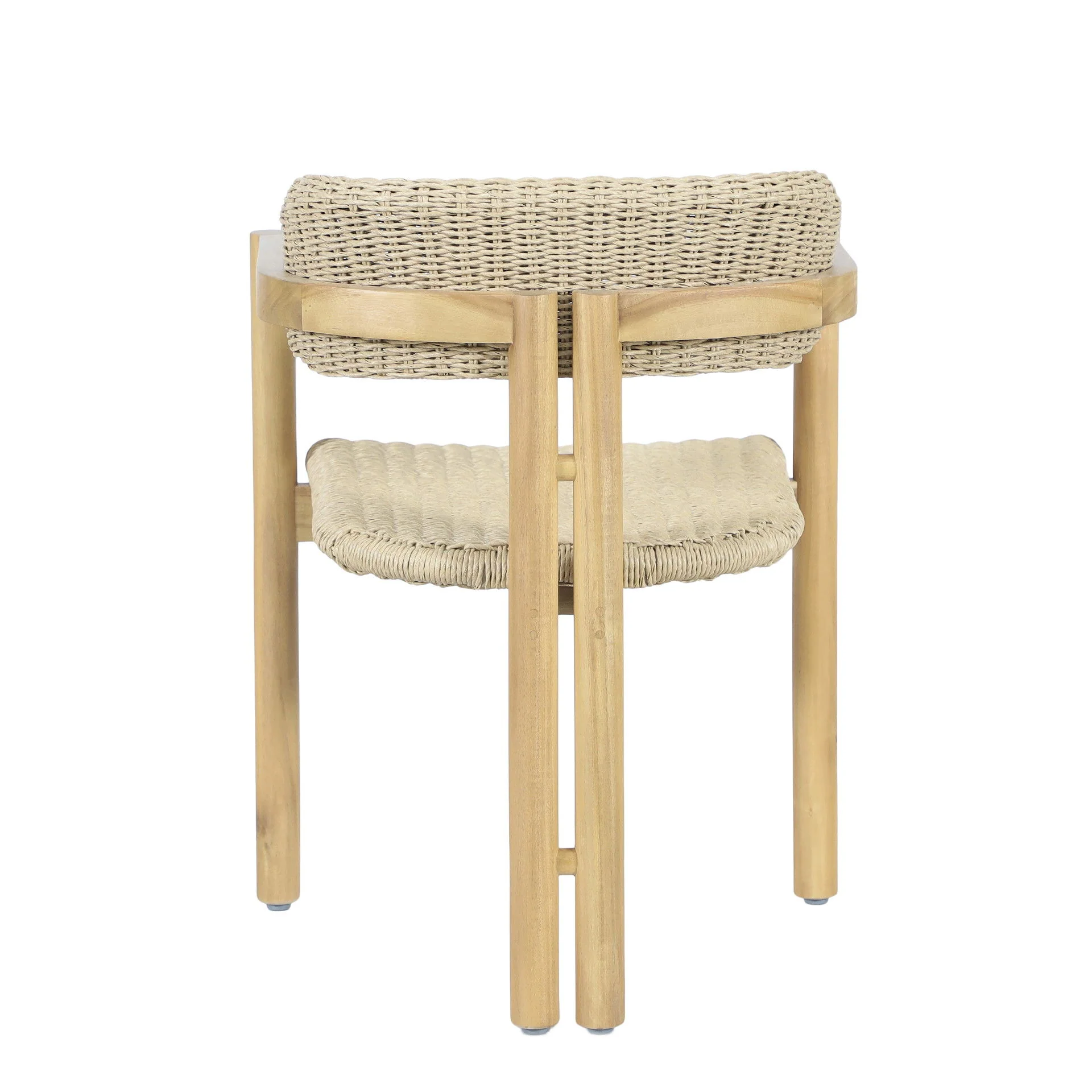 Sedona - Wood And Wicker Patio Dining Chair (Set of 2) - Natural / Brown - Image 4