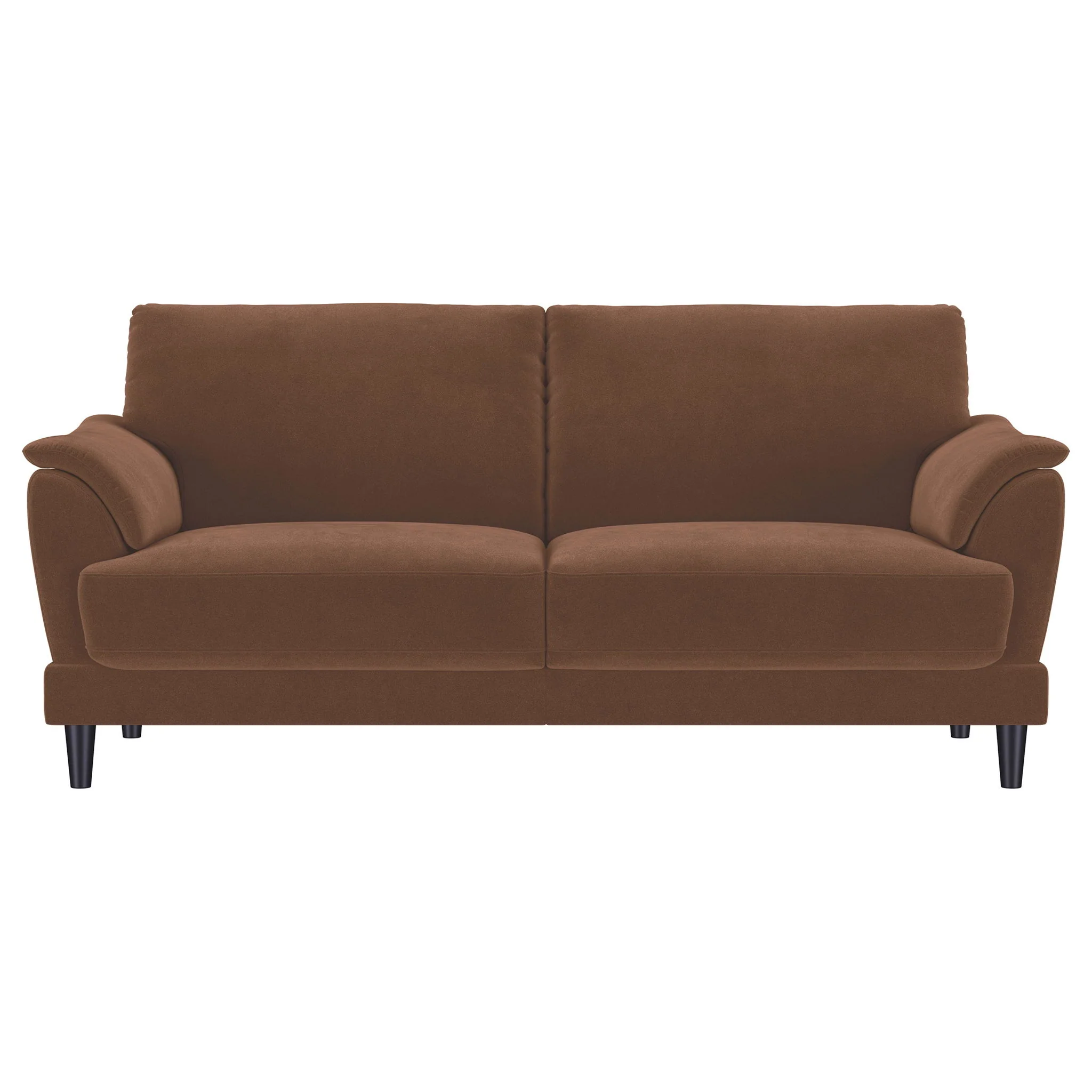 Selma 2-piece Velvet Upholstered Crescent Arm Sofa Set Rust - Image 3