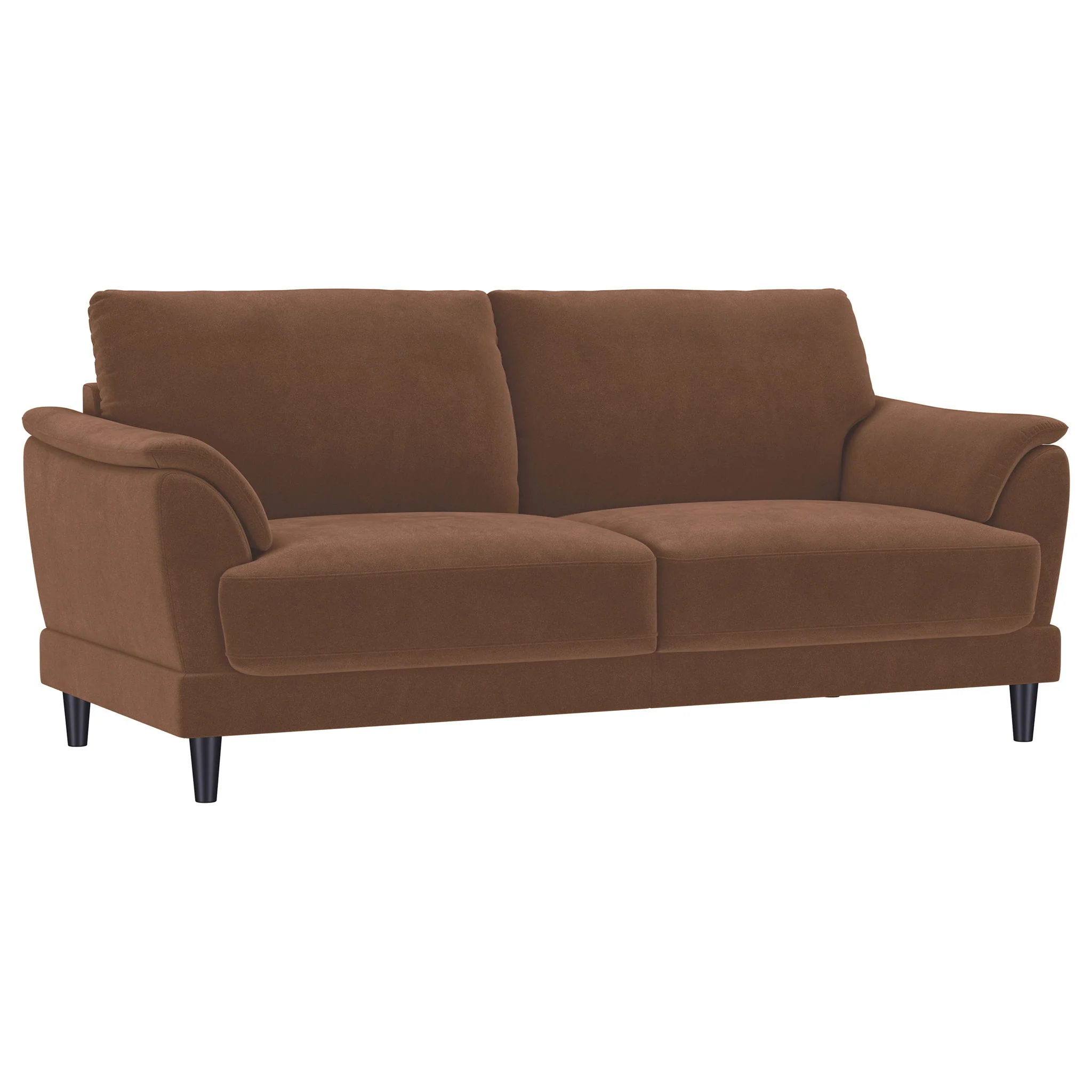 Selma 2-piece Velvet Upholstered Crescent Arm Sofa Set Rust - Image 4