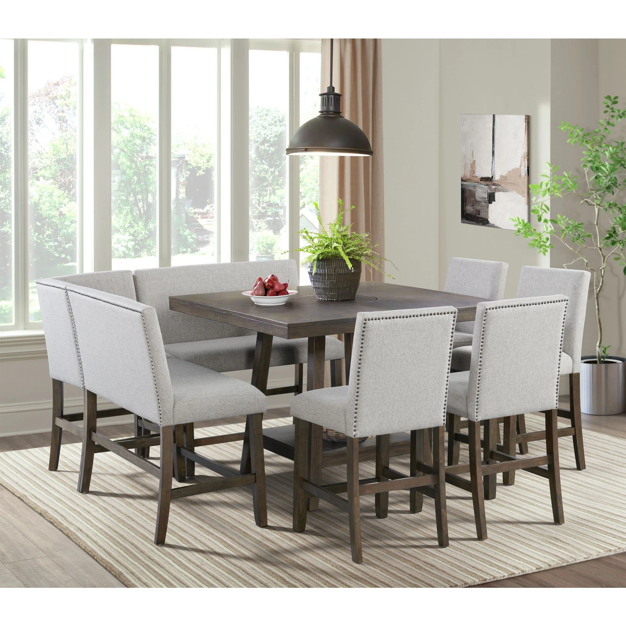 Seneca - Square Counter Table With Lazy Susan - Image 8