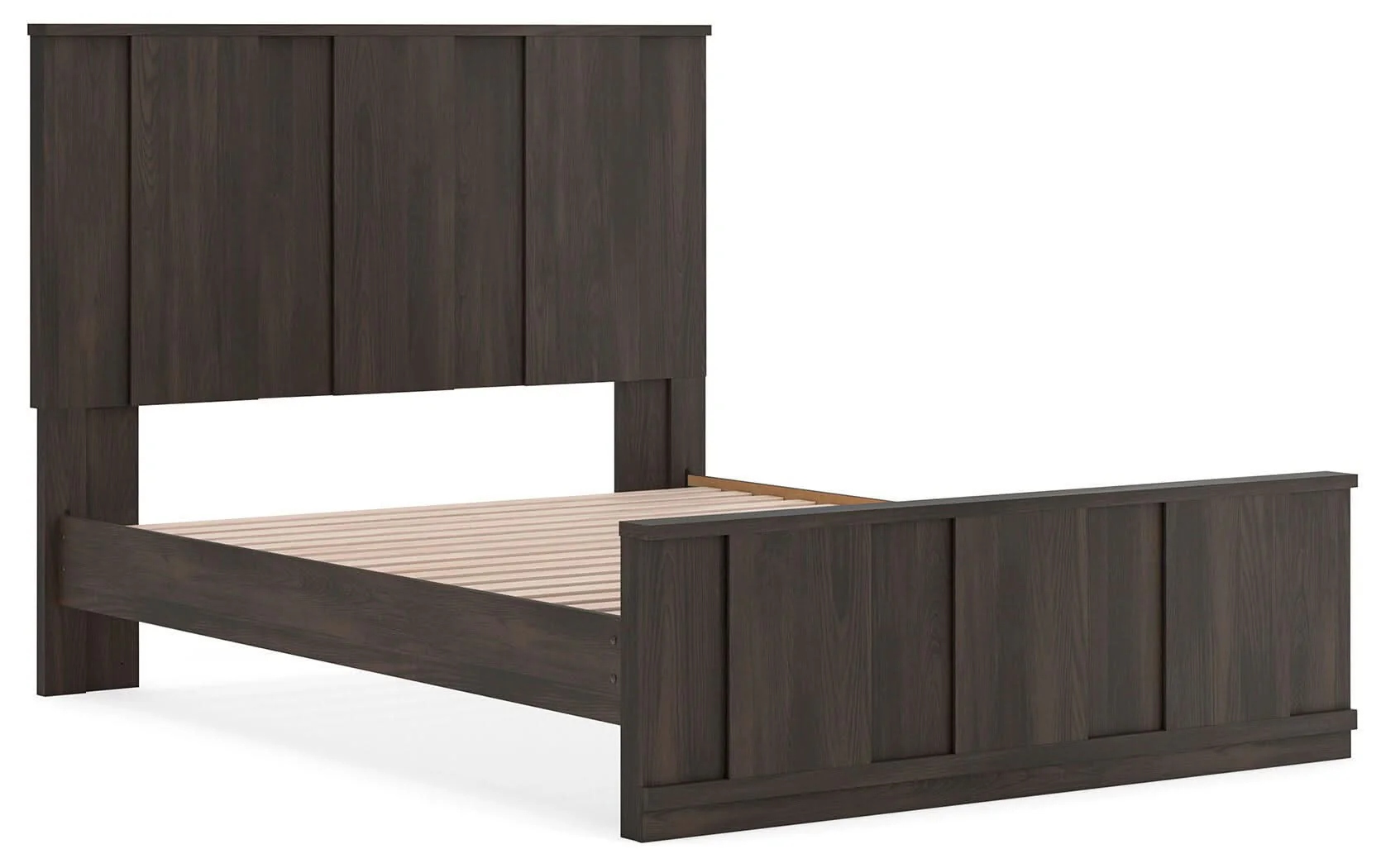 Shaehartin - Queen Panel Platform Bed - Dark Brown - Image 2