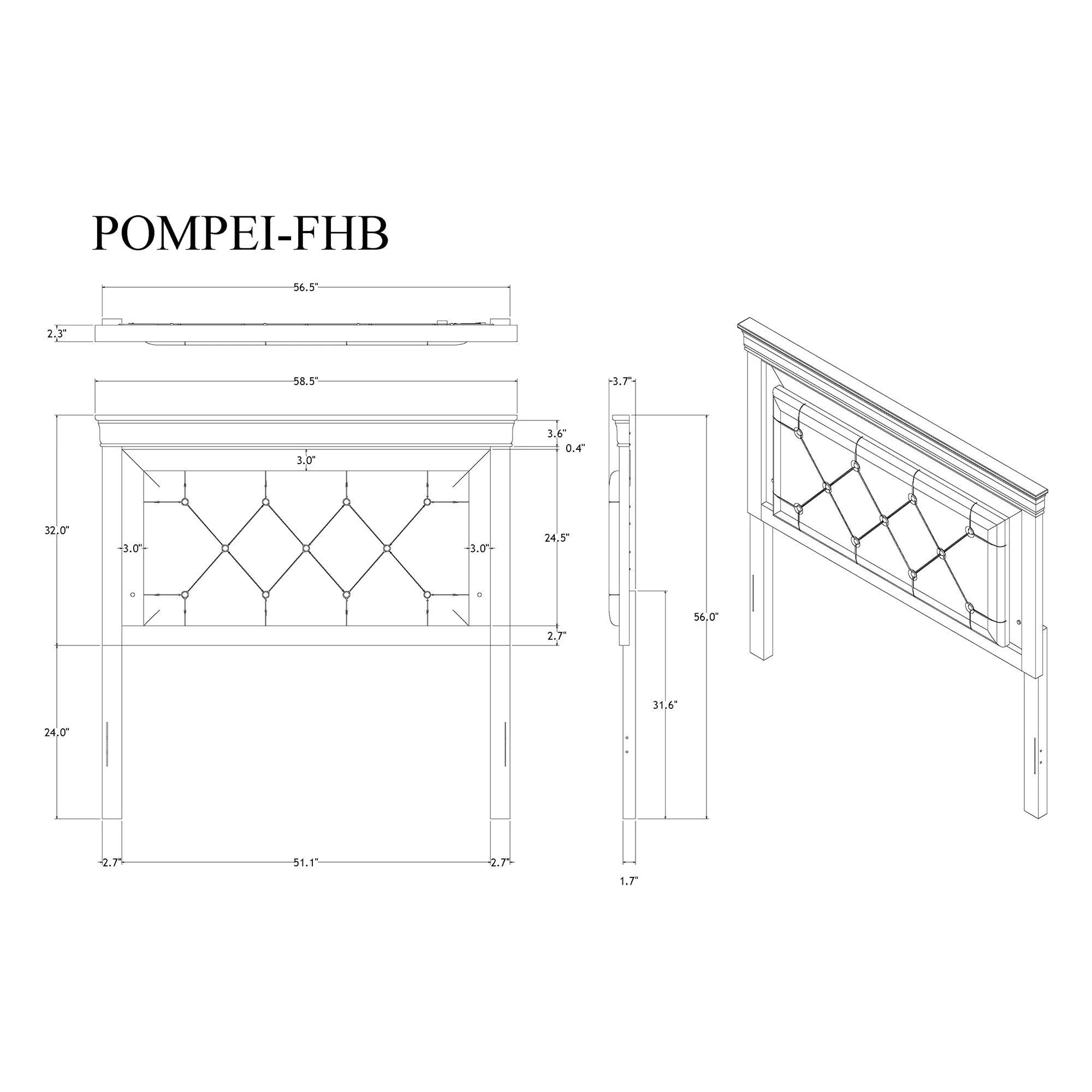 Shaker - 5 Pieces Bedroom Set With Crystal Inspired Tufted Headboard And LED Lighting - Image 5