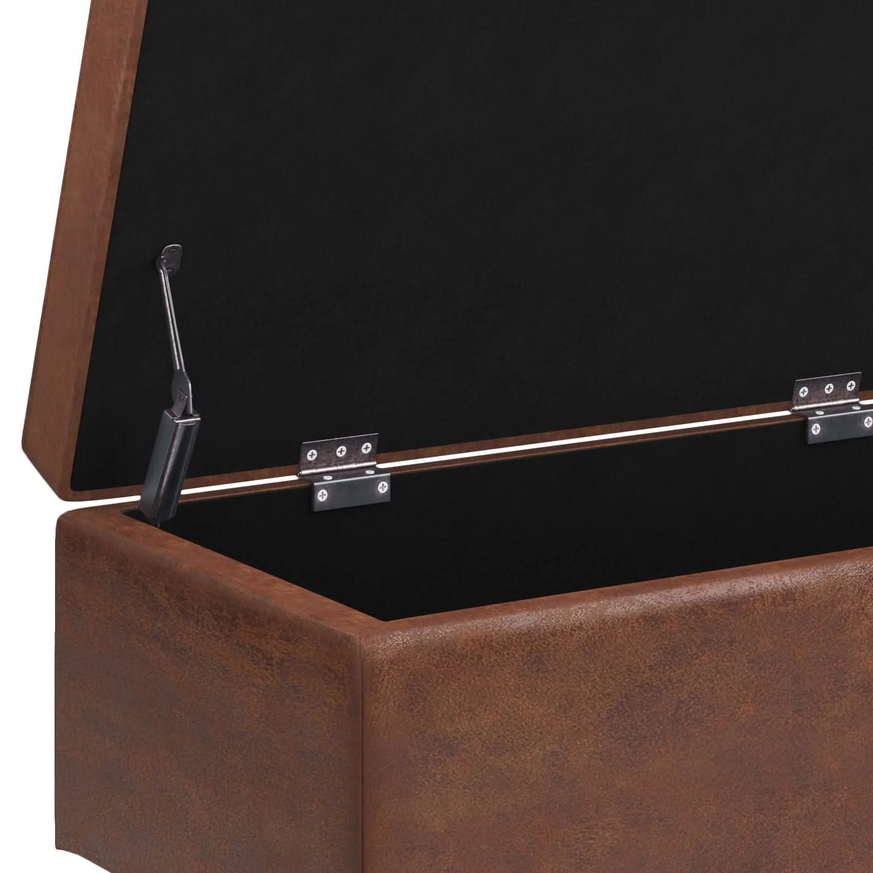 Shay - Large Square Coffee Table Storage Ottoman Mid-Century Style - Image 43
