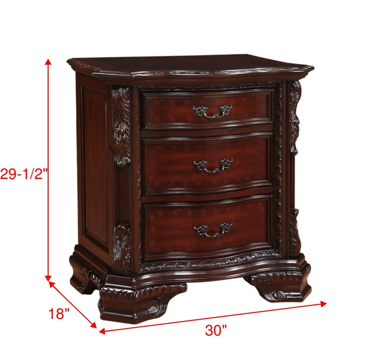 Sheffield - Nightstand - Cherry - Image 2