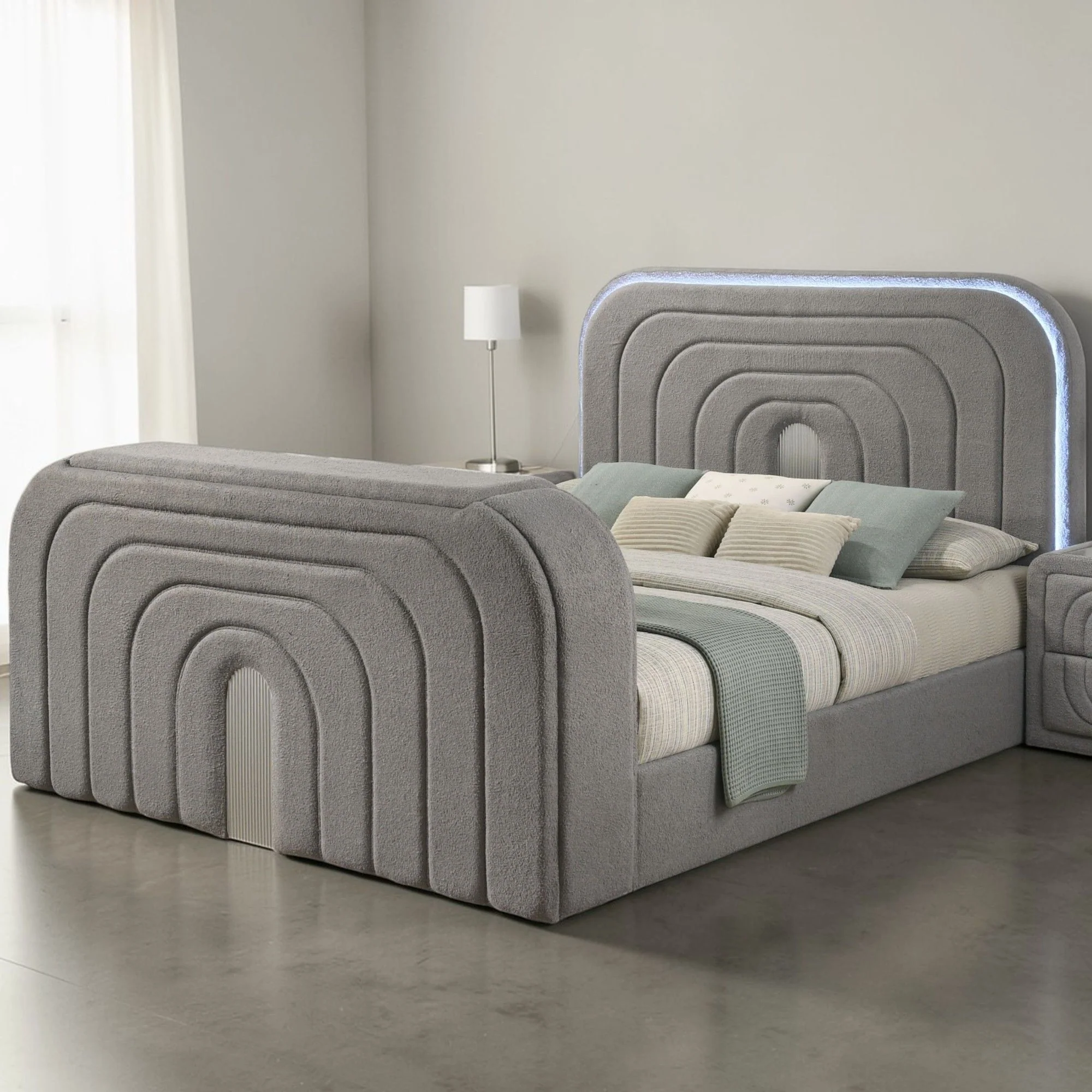 Shelyn - Bed With LED, TV Stand, Fireplace & Bluetooth - Image 10