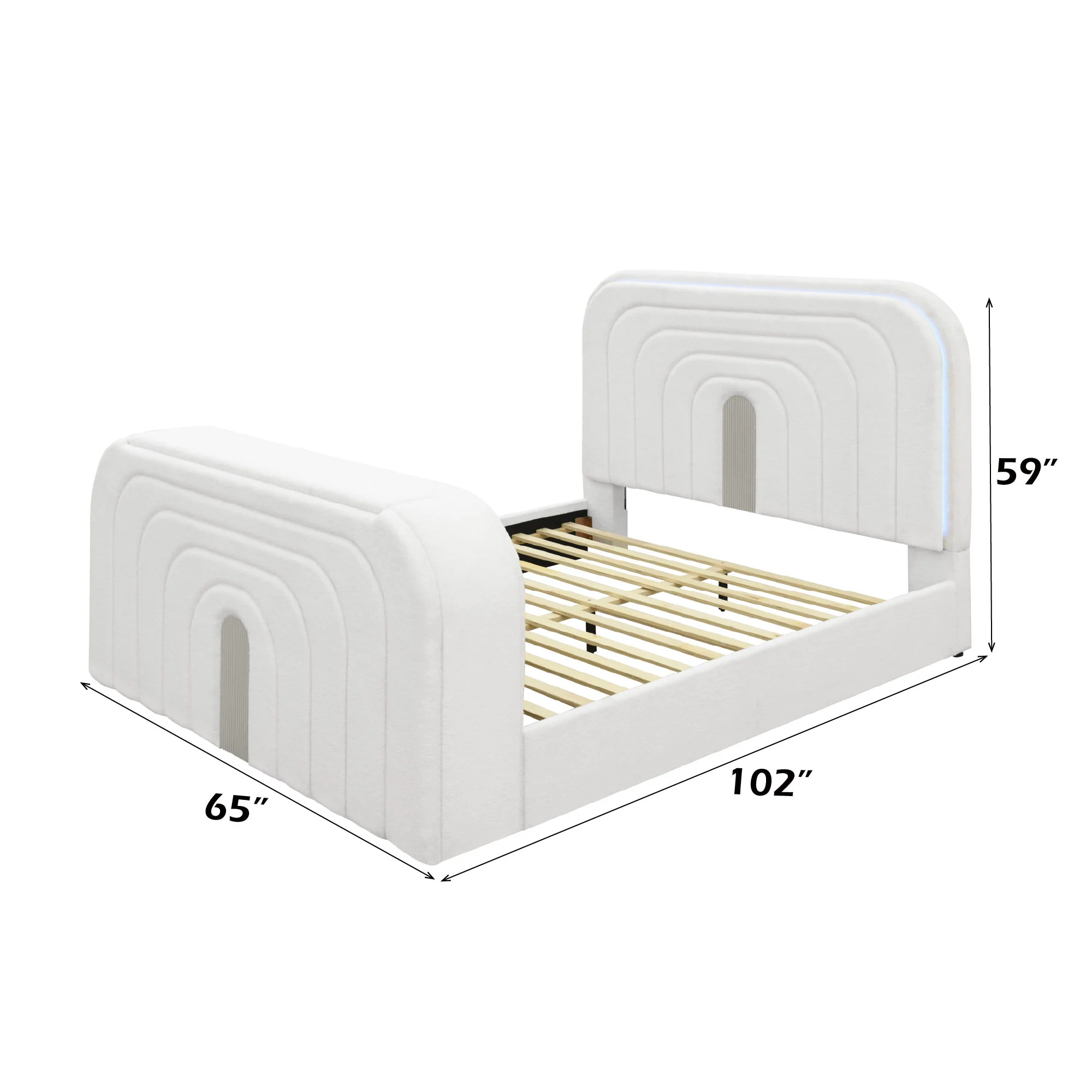 Shelyn - Bed With LED, TV Stand, Fireplace & Bluetooth - Image 11