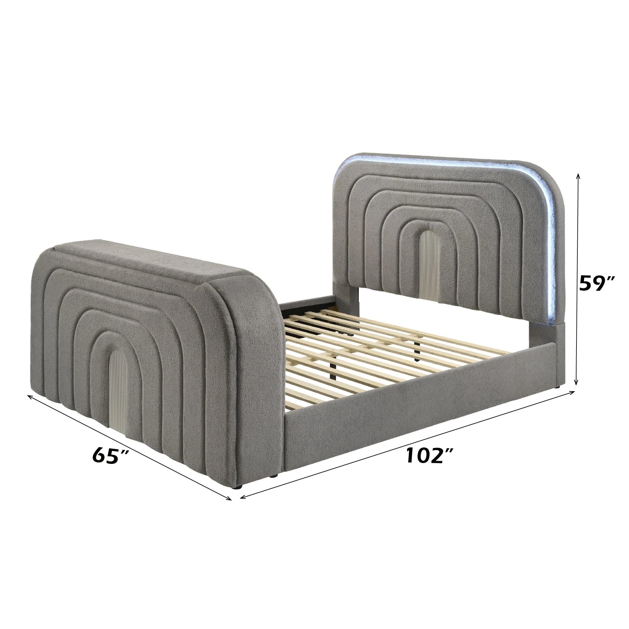 Shelyn - Bed With LED, TV Stand, Fireplace & Bluetooth - Image 13