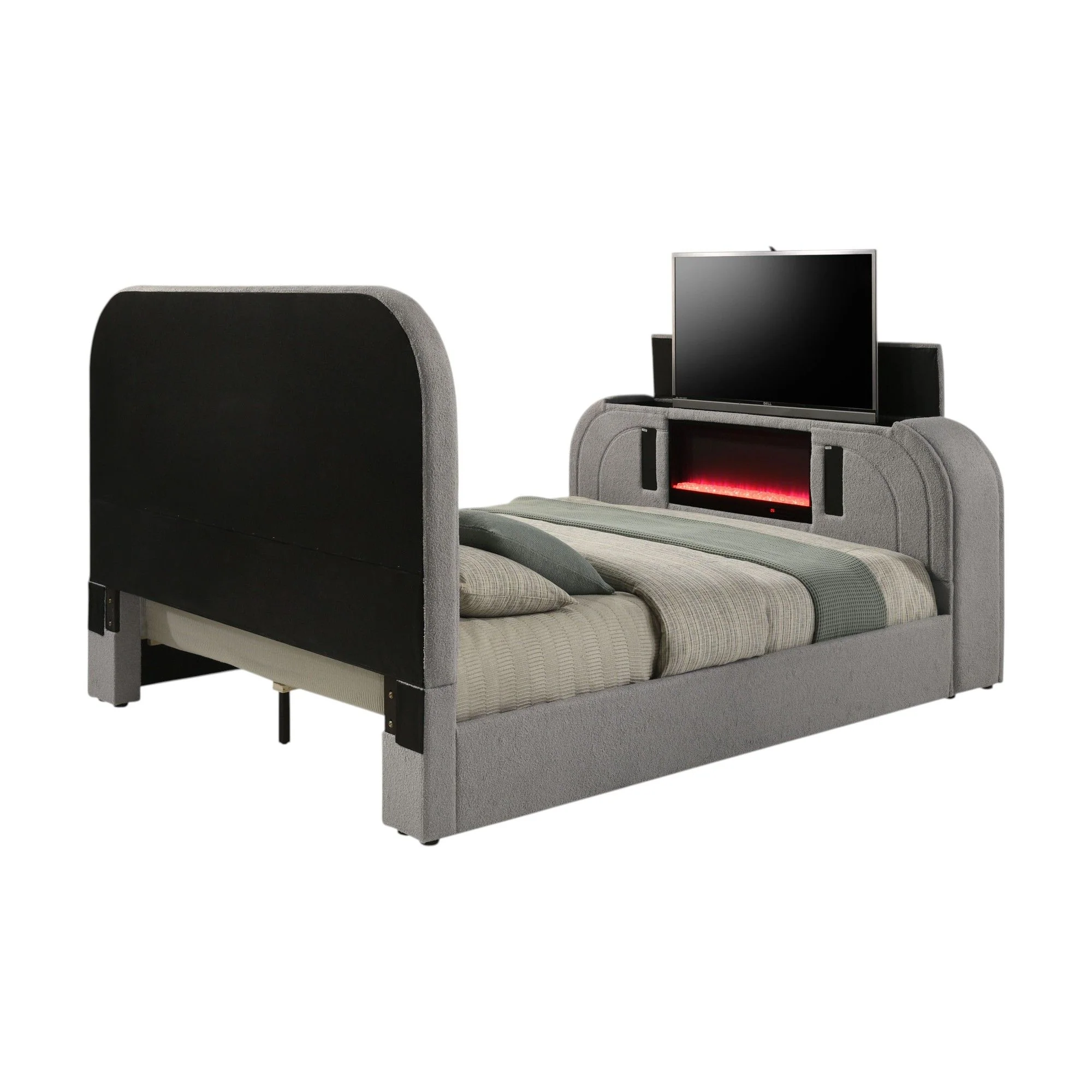 Shelyn - Bed With LED, TV Stand, Fireplace & Bluetooth - Image 16