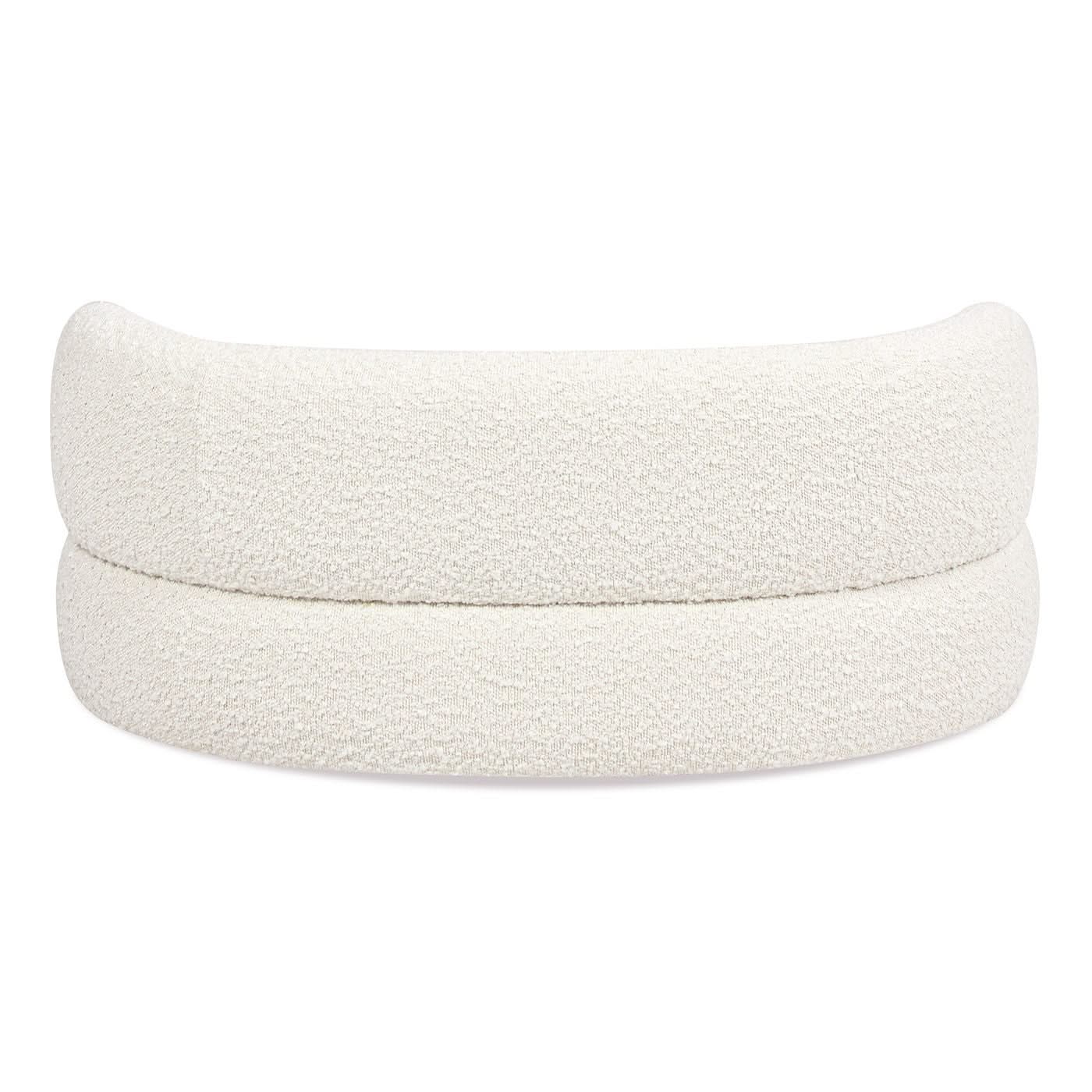Shep - Curved Dog Sofa Bed Medium - Ivory White - Image 2