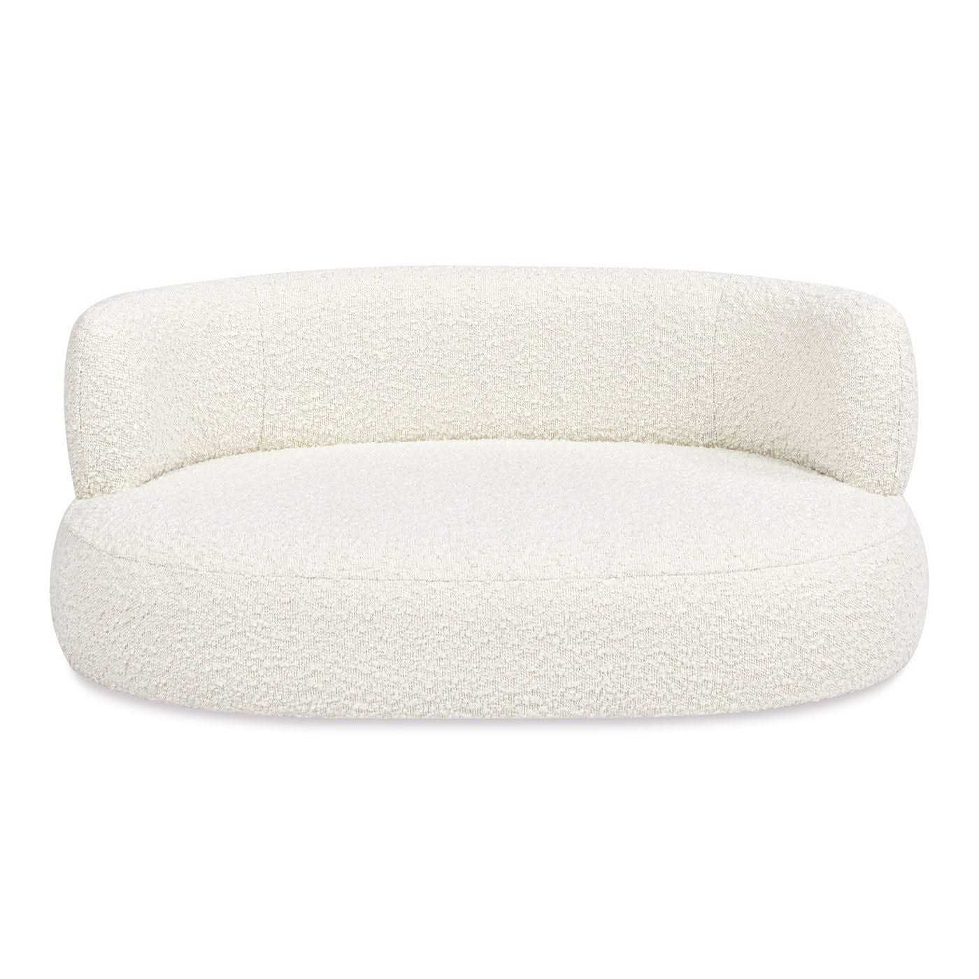 Shep - Curved Dog Sofa Bed Medium - Ivory White - Image 3
