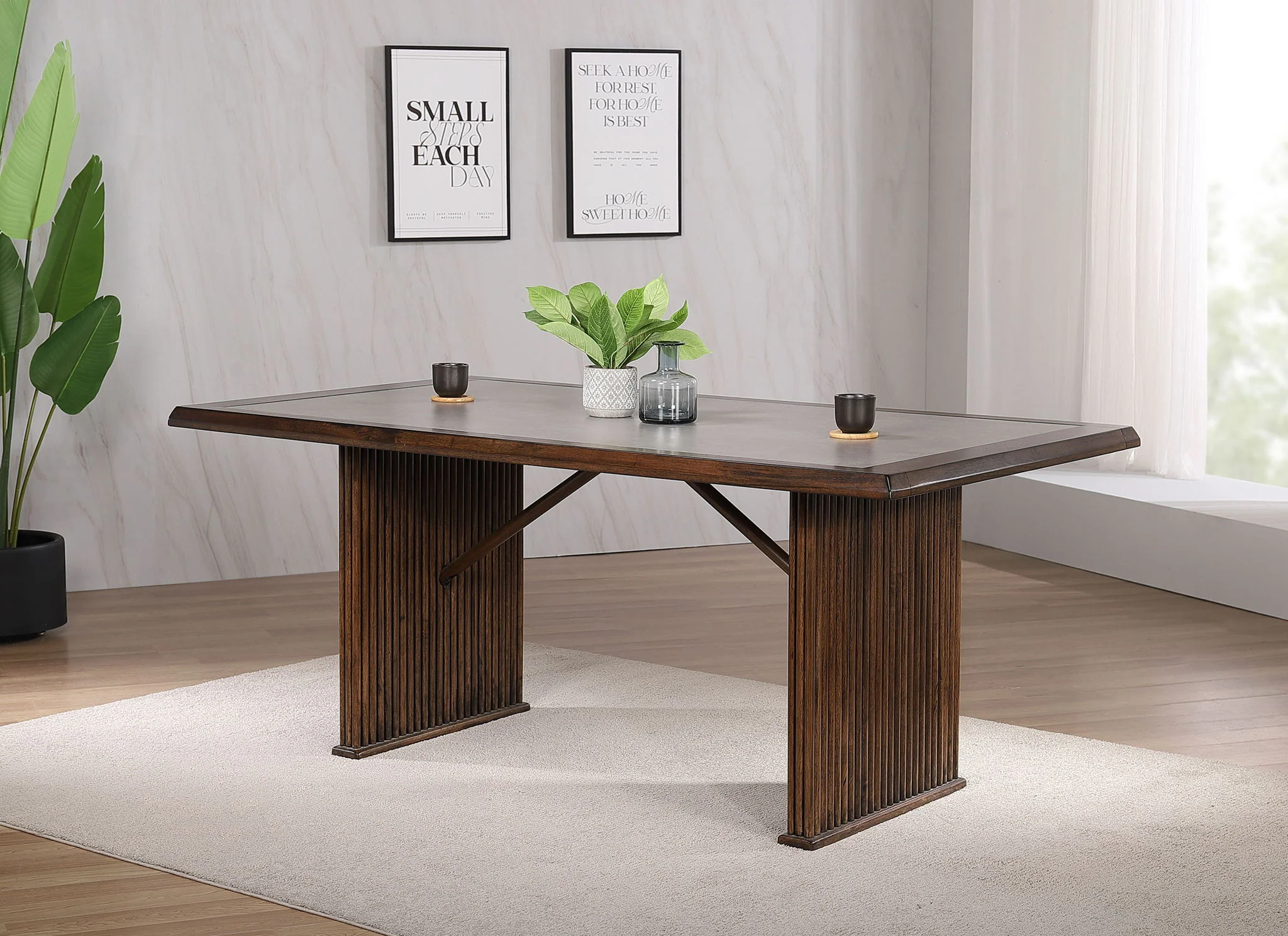 Sherwood 72-inch Rectangular Dining Table Brown - Image 2