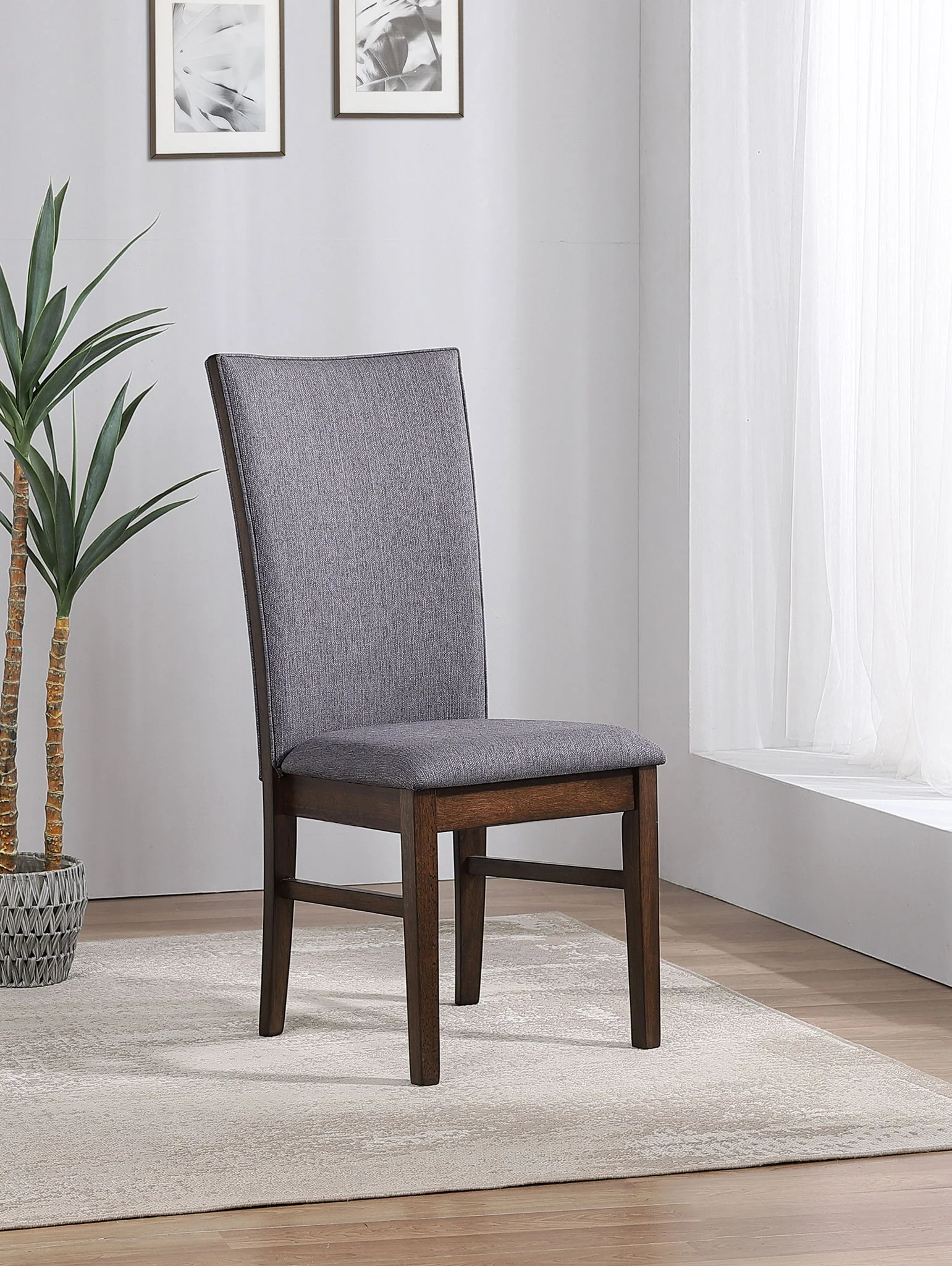 Sherwood Upholstered Dining Side Chair Grey (Set of 2) - Image 2