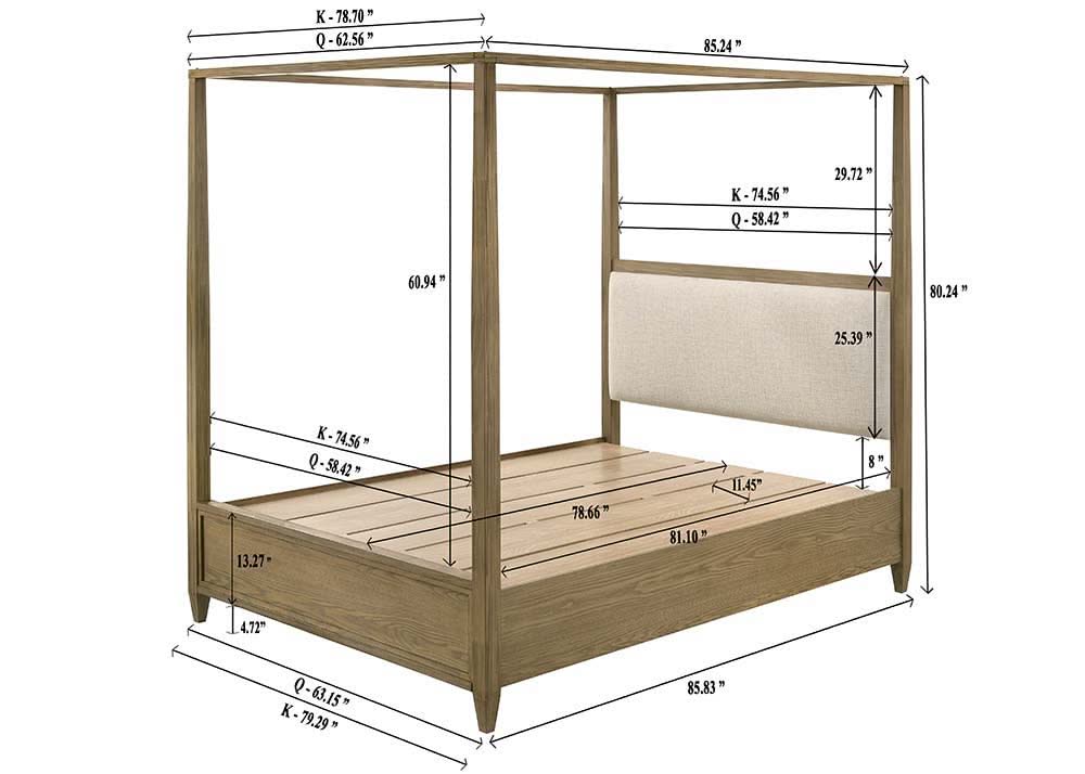 Sienna - Queen 4 Piece Bedroom Set - Ash - Image 3