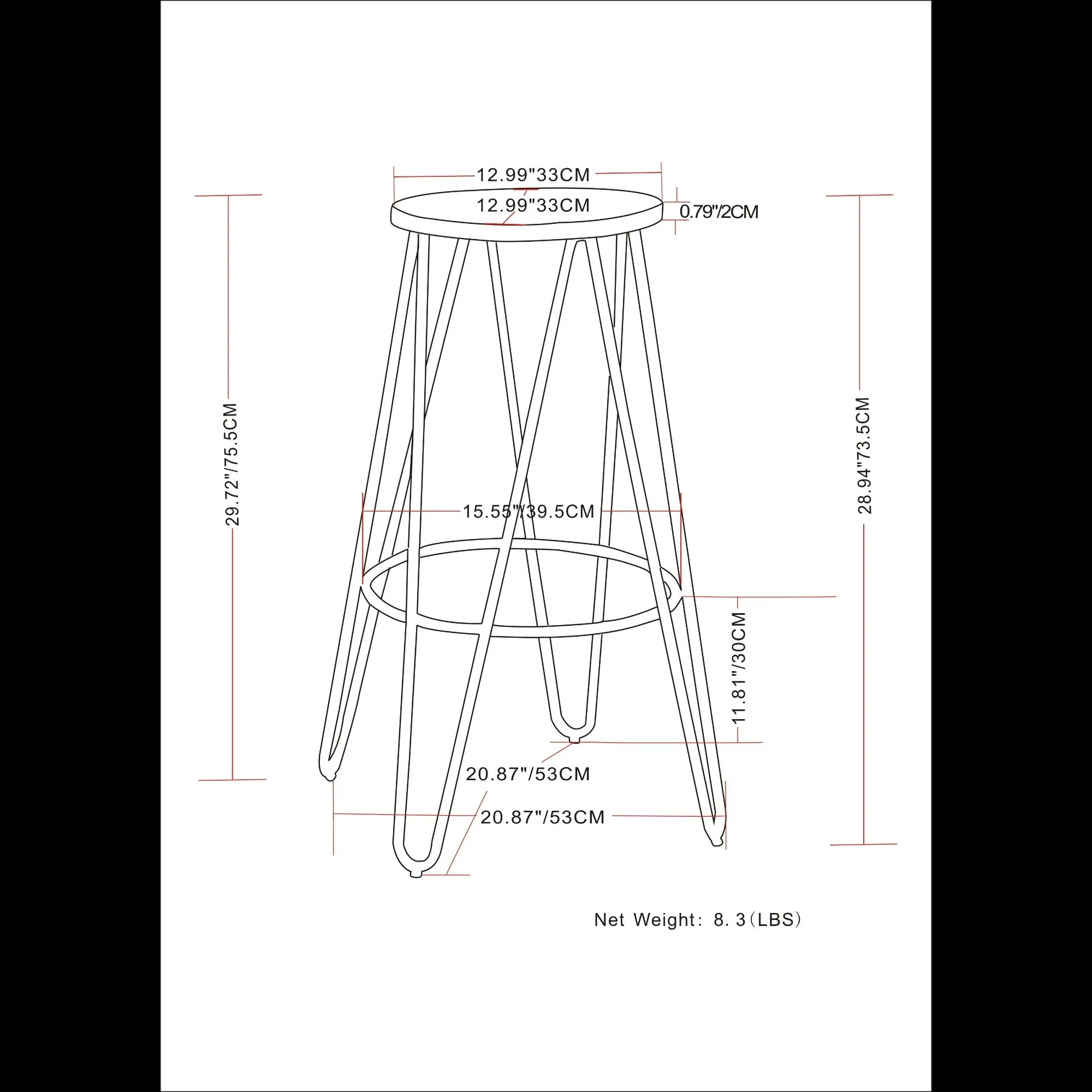 Simeon - Multifunctional Metal Stool With Wood Seat - Image 14