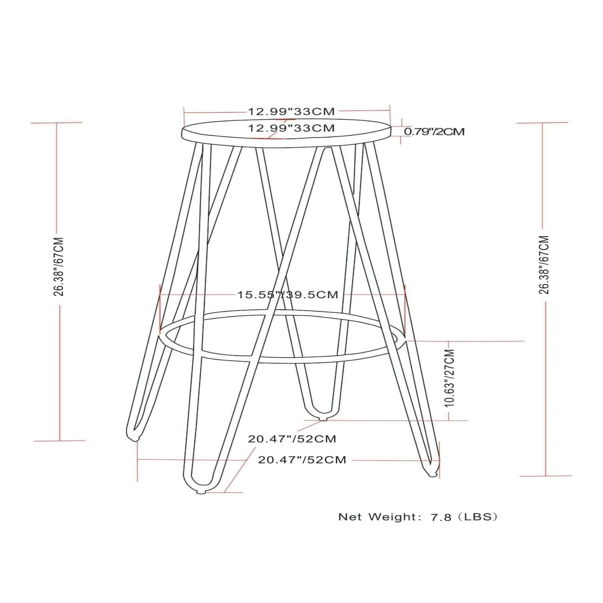 Simeon - Multifunctional Metal Stool With Wood Seat - Image 15