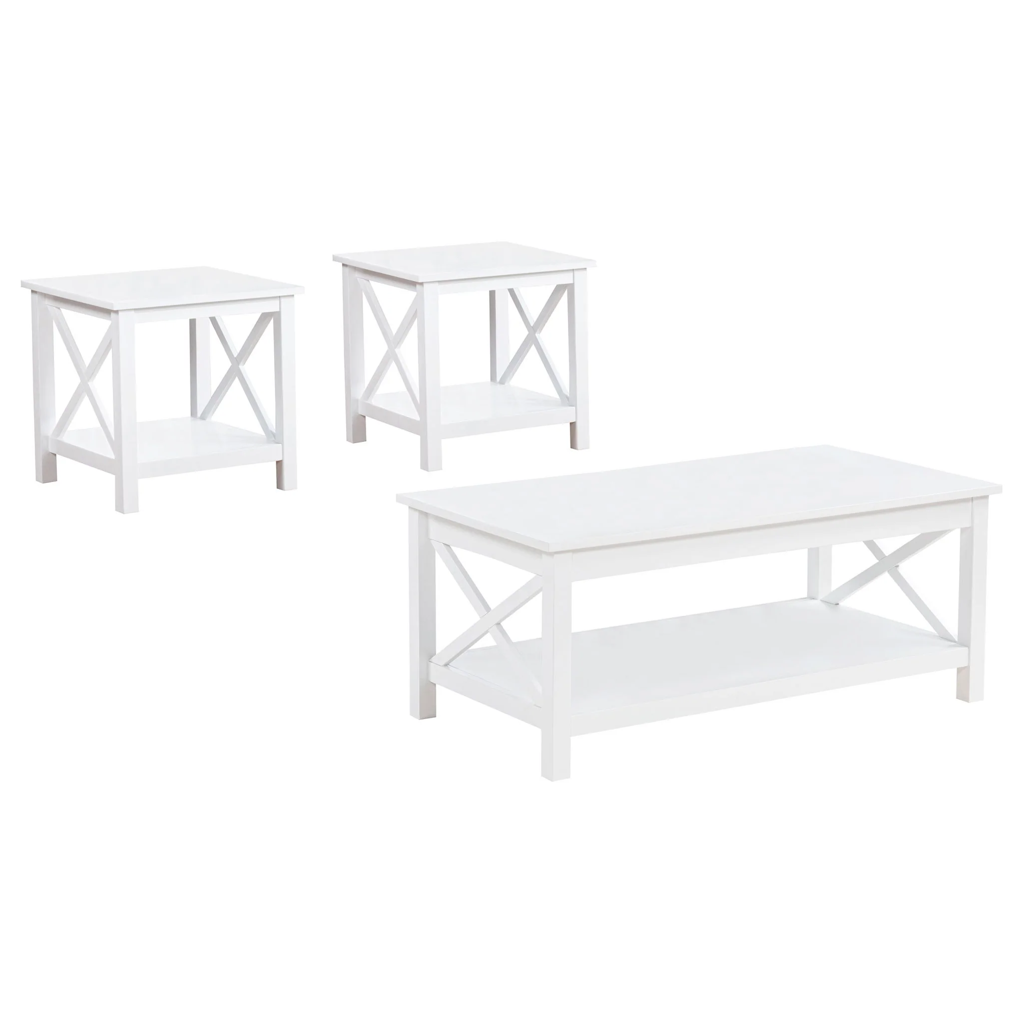 Skyview 3-piece Rectangular Lift Top Coffee Table Set White - Image 3