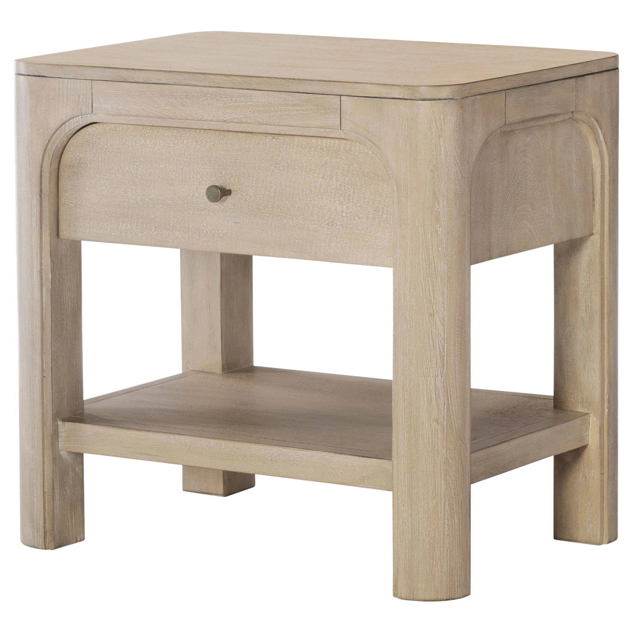 Solano 1-drawer Nightstand Bedside Table Weathered Mango - Image 2