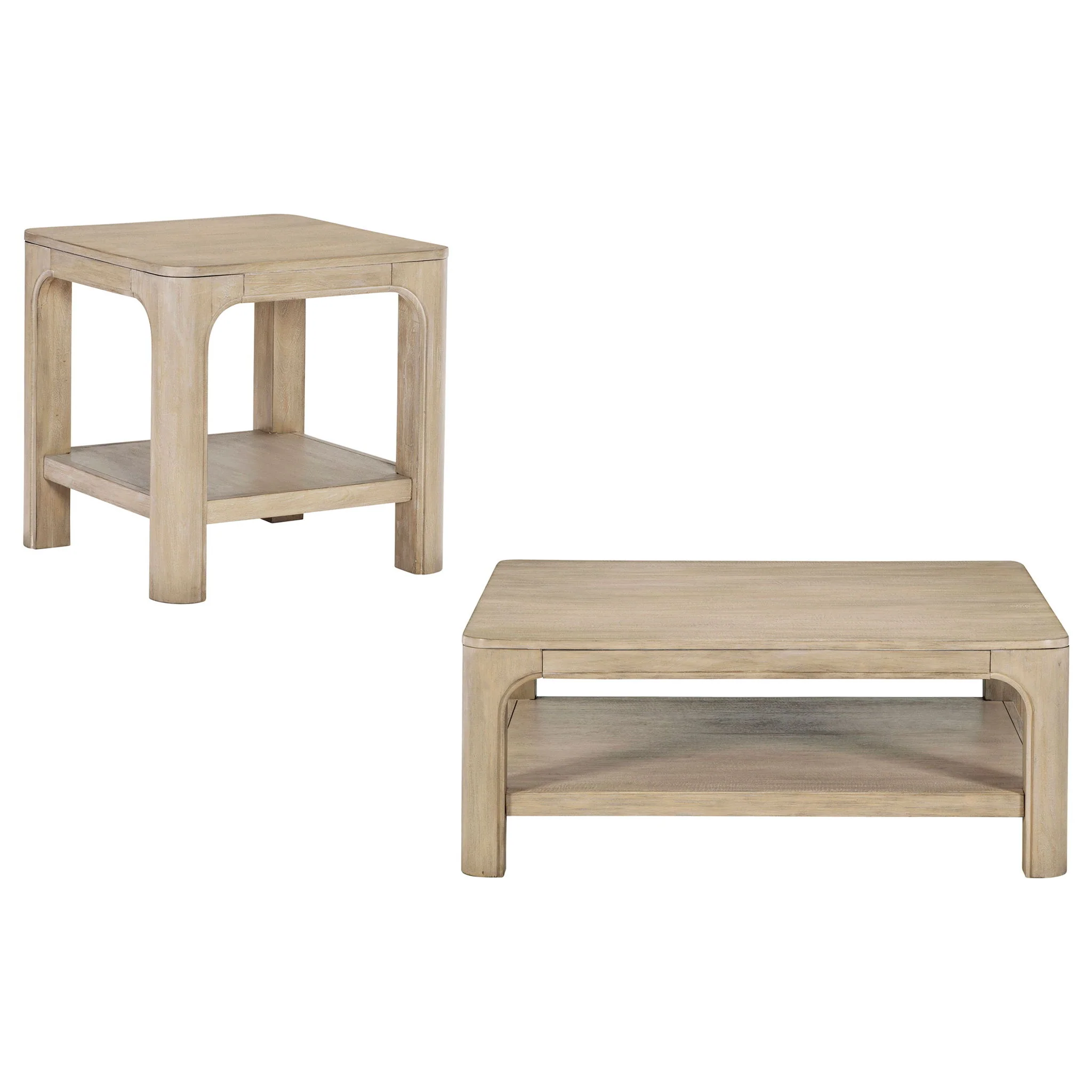 Solano 2-piece Square Coffee Table Set Weathered Mango - Image 4
